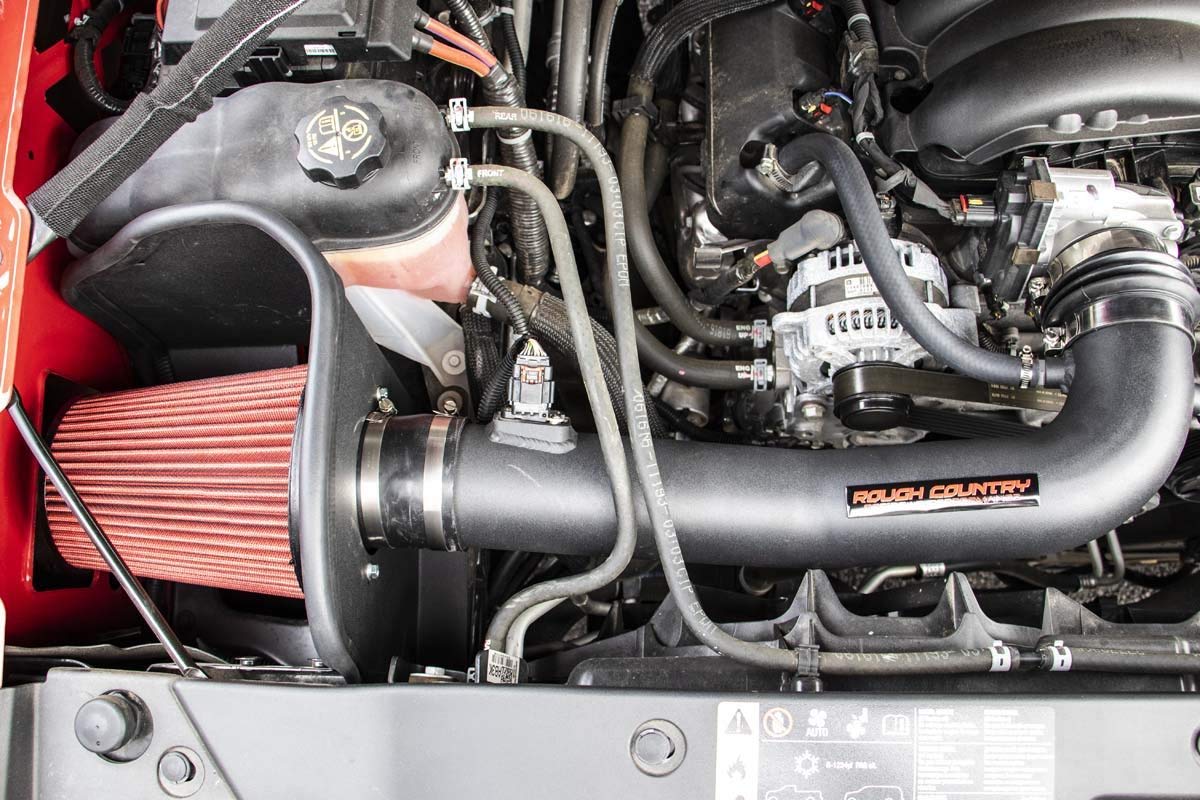 Rough Country Cold Air Intake for Chevy Silverado & GMC Sierra 1500 (2014-2018) 5.3L/6.2L - Increases Horsepower, Towing Power & Acceleration