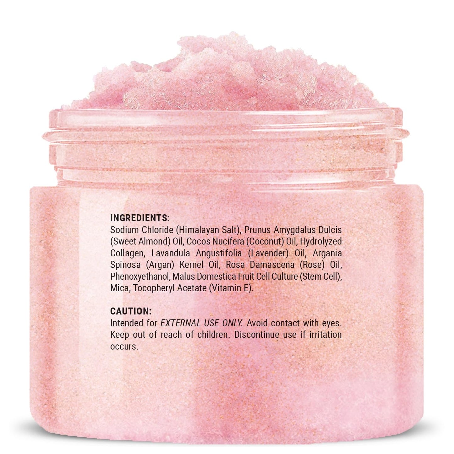 MYSTÉRE BEAUTÉ Himalayan Salt Body Scrub with Collagen & Rose Oil (12 oz) - Exfoliating Scrub for Cellulite, Acne, Scars & Stretch Marks - Deep Cleansing & Moisturizing - Natural Skin Care Gift