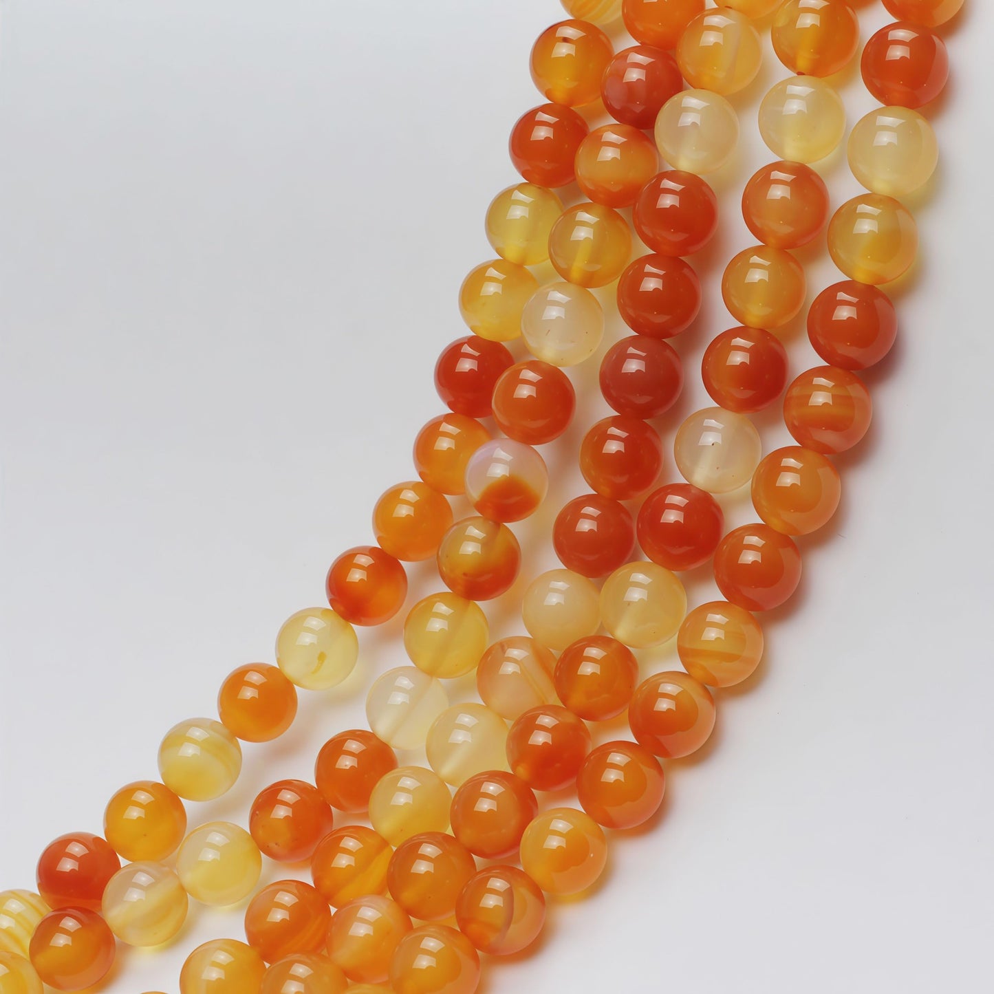 MJDCB 7A Round Natural Red Carnelian Gemstone Beads Stone Loose Beads for Necklace Bracelet Charms Jewelry Making 15"(8mm)