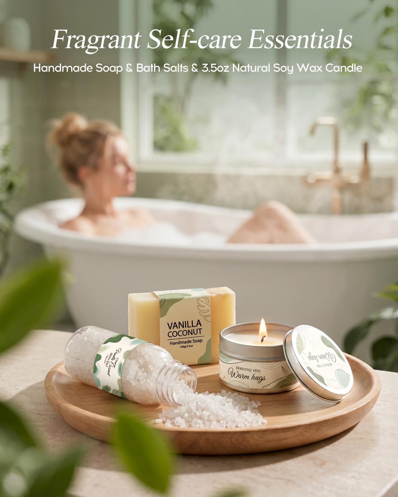 Coralogo Get Well Soon Gift Baskets - Mothers Day Gift Basket, Hug In a Box with Blanket, Thoughtful Self Care Gifts for Get Well Sympathy Relaxation Birthday Thinking of You, Spa Kit For Women