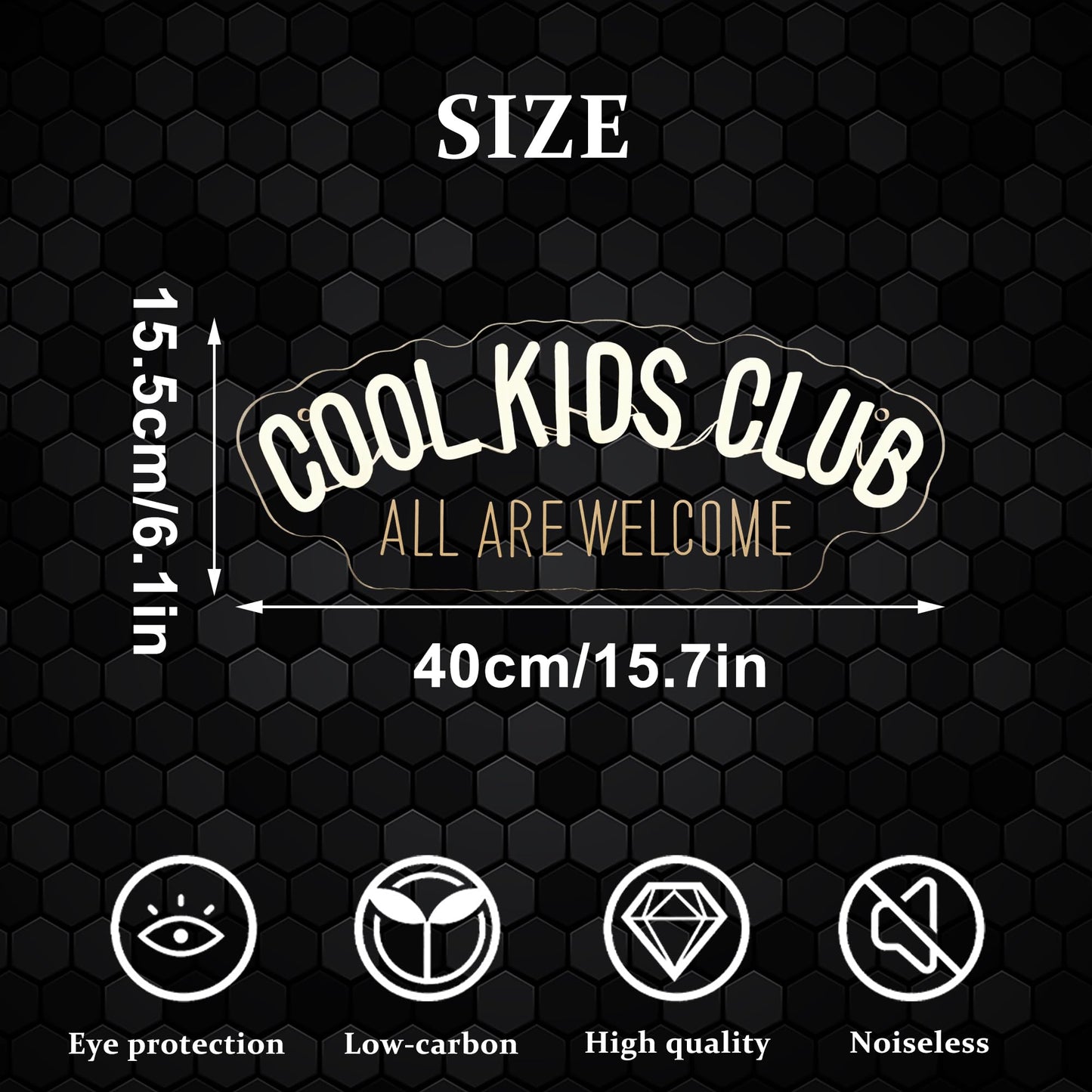 Cool Kids Club Neon Sign, All Are Welcome Neon Light, Handmade LED Neon Baby Room Light, Dimmable USB Neon Lights for Kids Bedroom Baby Nursery Room Playroom Wall Decor Party Gift(6.1 * 15.7in)