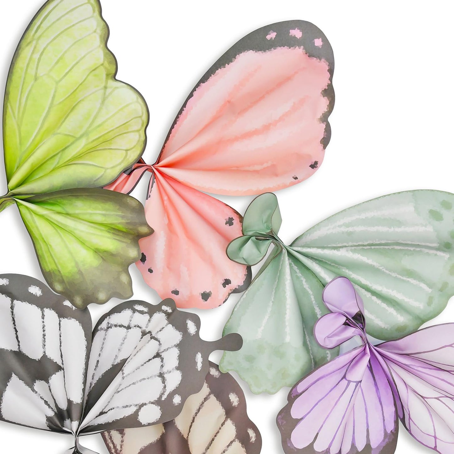 Aiouclay 20 Sheets Butterfly Shape Flower Wrapping Paper,Bouquet Accessories,Waterproof Flower Bouquet Wrapping Paper for Mother's Day Wedding Graduation Birthday Flower Shop DIY Craft (Green)