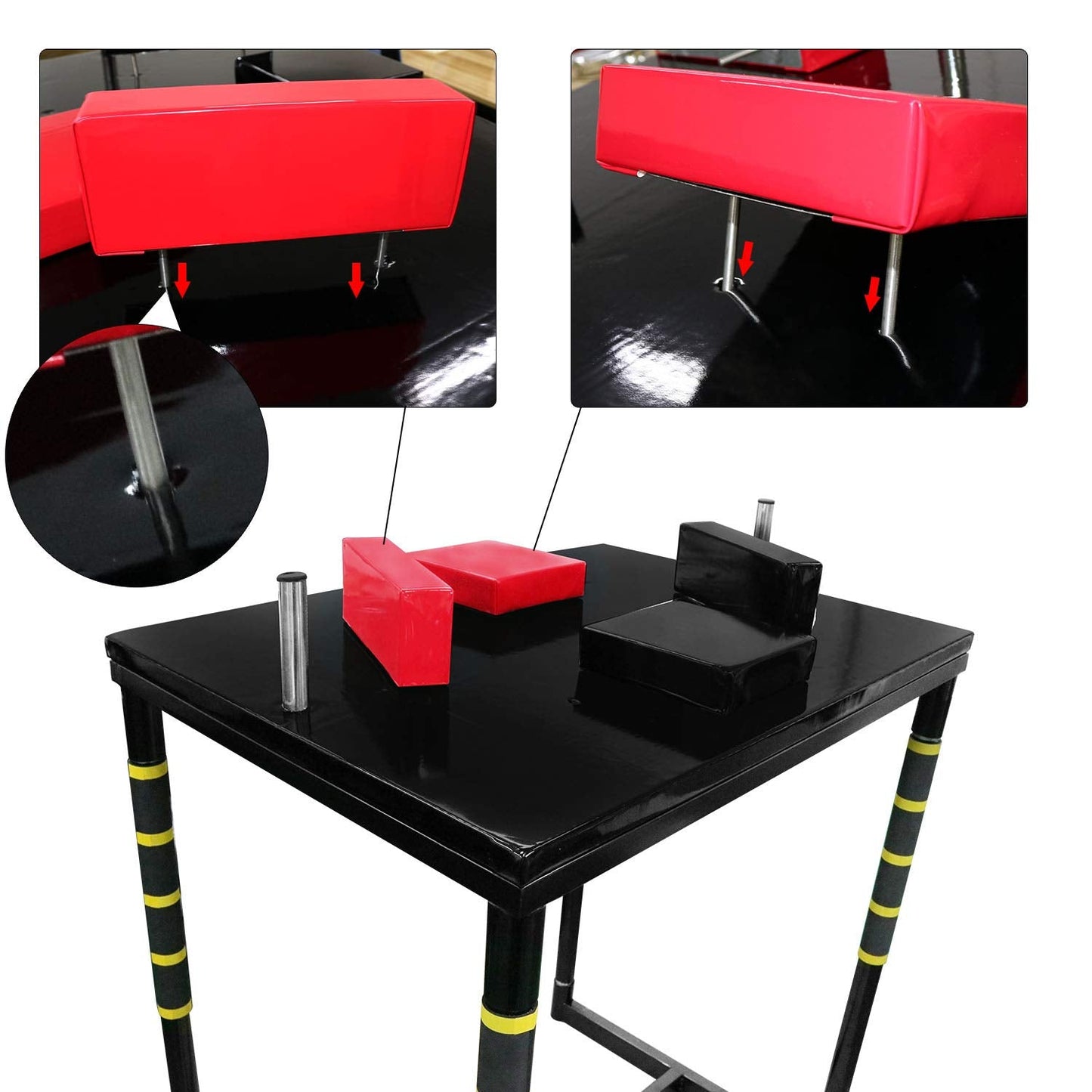 INNOLIFE Standard Arm Wrestling Battle Table, Arm Wrestling Table with Adjustable Pads for Home & Gym