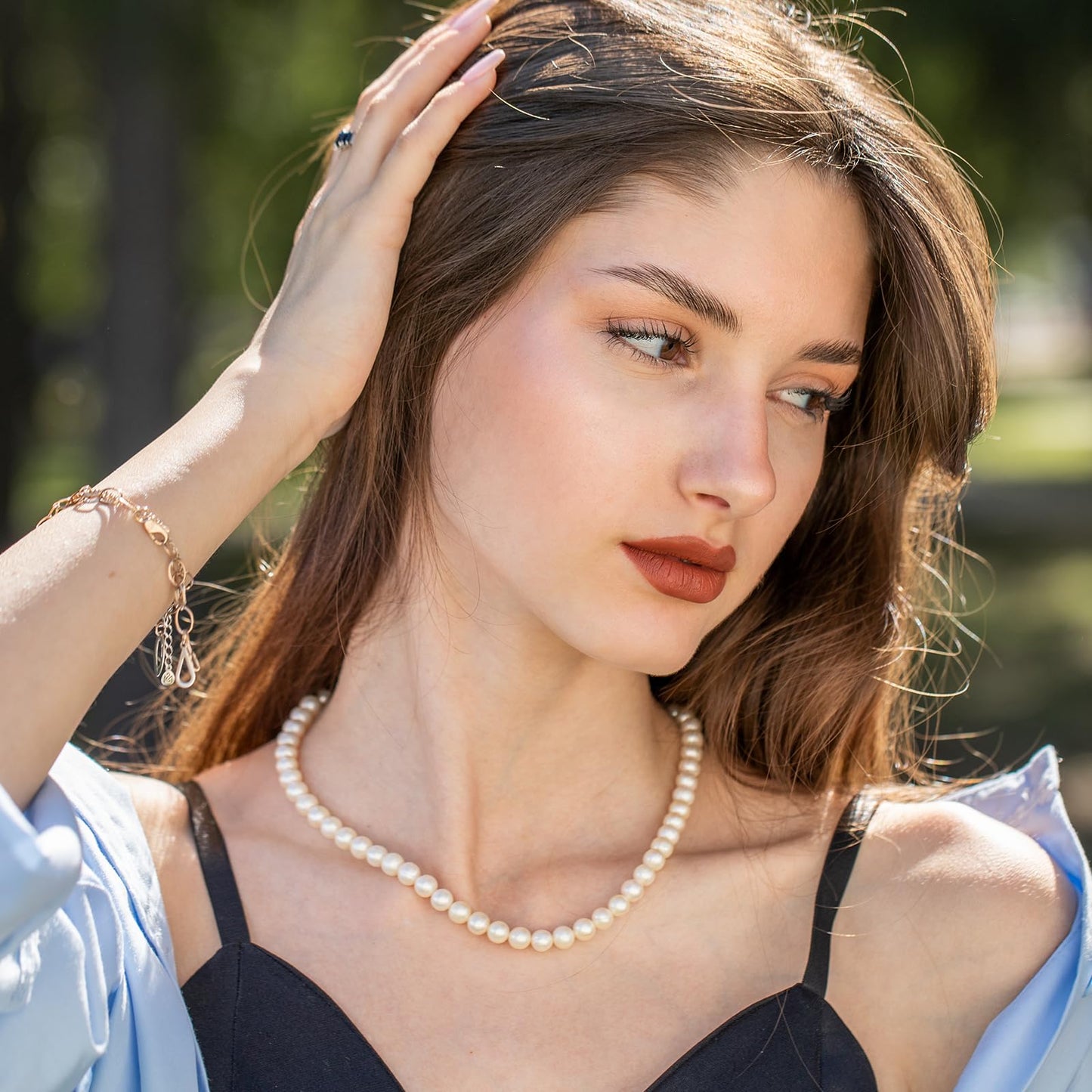 Round Imitation Pearl Necklace for Women, 6MM Cream White Rounds Pearl Choker Dainty Round Imitation Pearls Choker Necklace for Wedding Prom Jewelry Gifts
