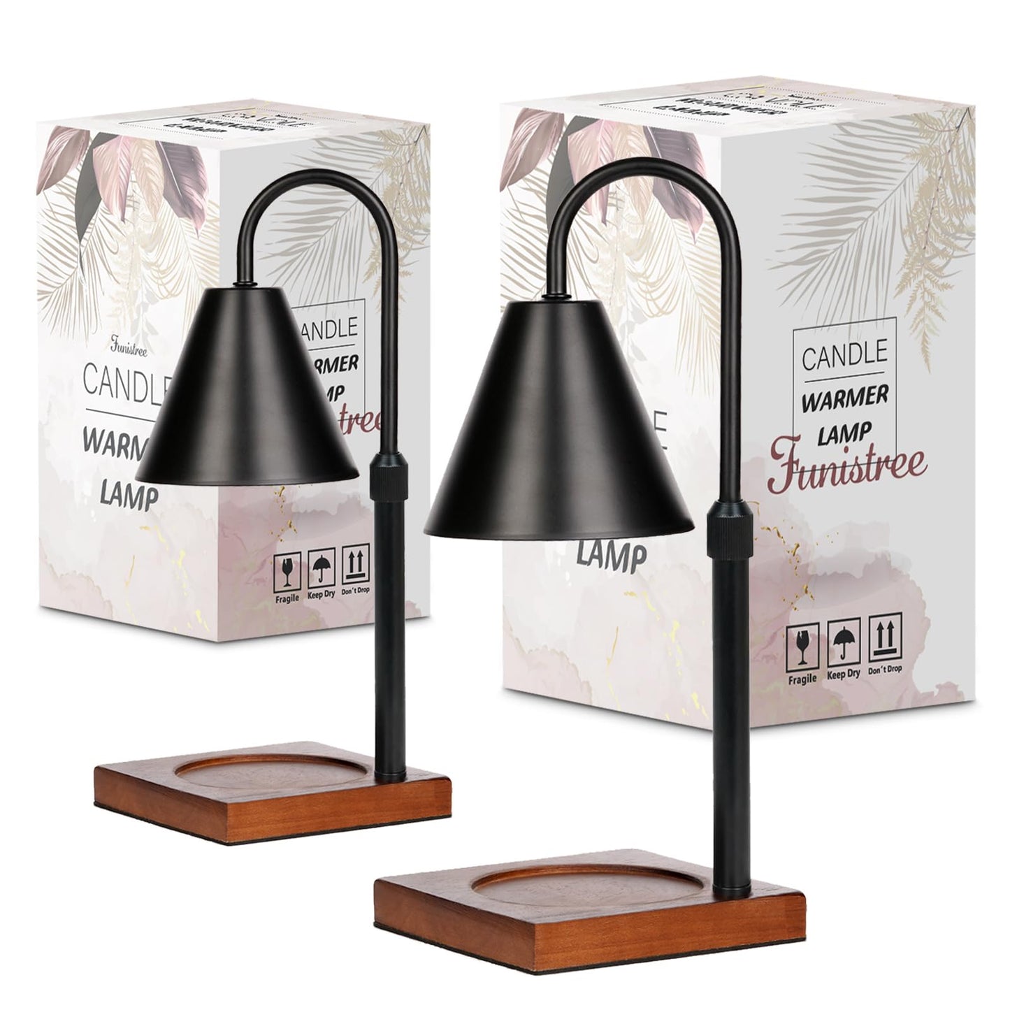Modern Candle Warmer Lamp with Timer, Dimmable Candle Lamp Warmer, Birthday Gifts for Women, Black Lamp Candle Warmer Gifts for Mom, Adjustable Candle Light Warmer, Cozy Living Room Bedroom Home Decor