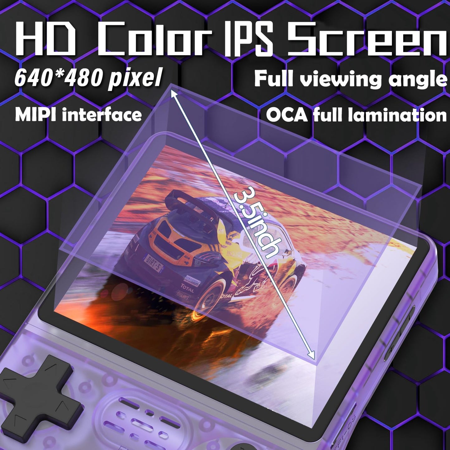 RegiisJoy R40S PRO 30000 in 1 Handheld Game Console 3.5 inch IPS Screen Mini Retro Console 3800mAh Portable Pocket Arcade 45 simulators 256G TF Card