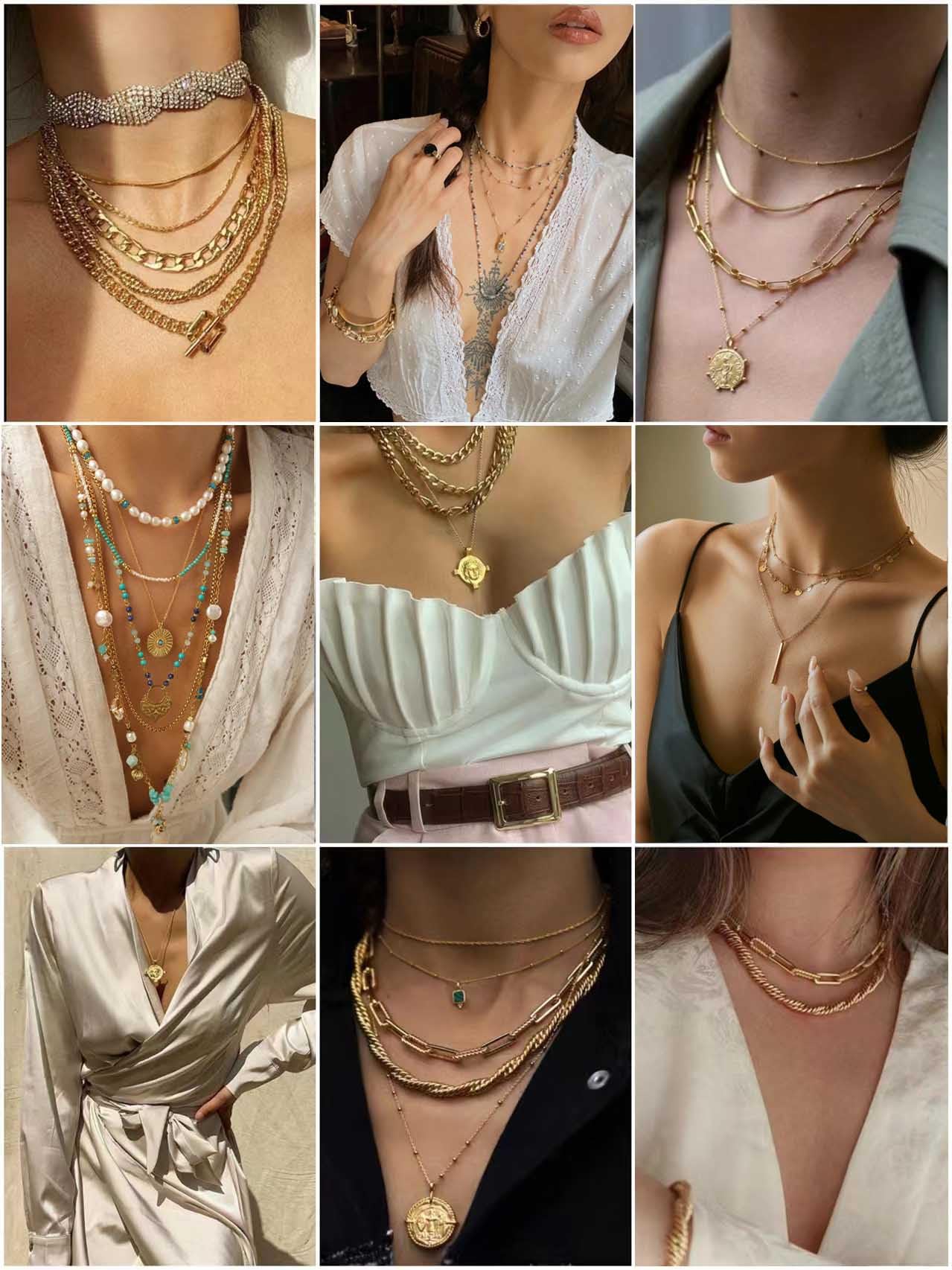 Layering Magnetic Necklace Clasps, Multiple Necklace Clasp,Necklace Clasps for Layered Look,Stainless Steel Chain Link Clasps for Necklaces and Bracelets, Silver, Gold (4pcs|Golden Silver A)