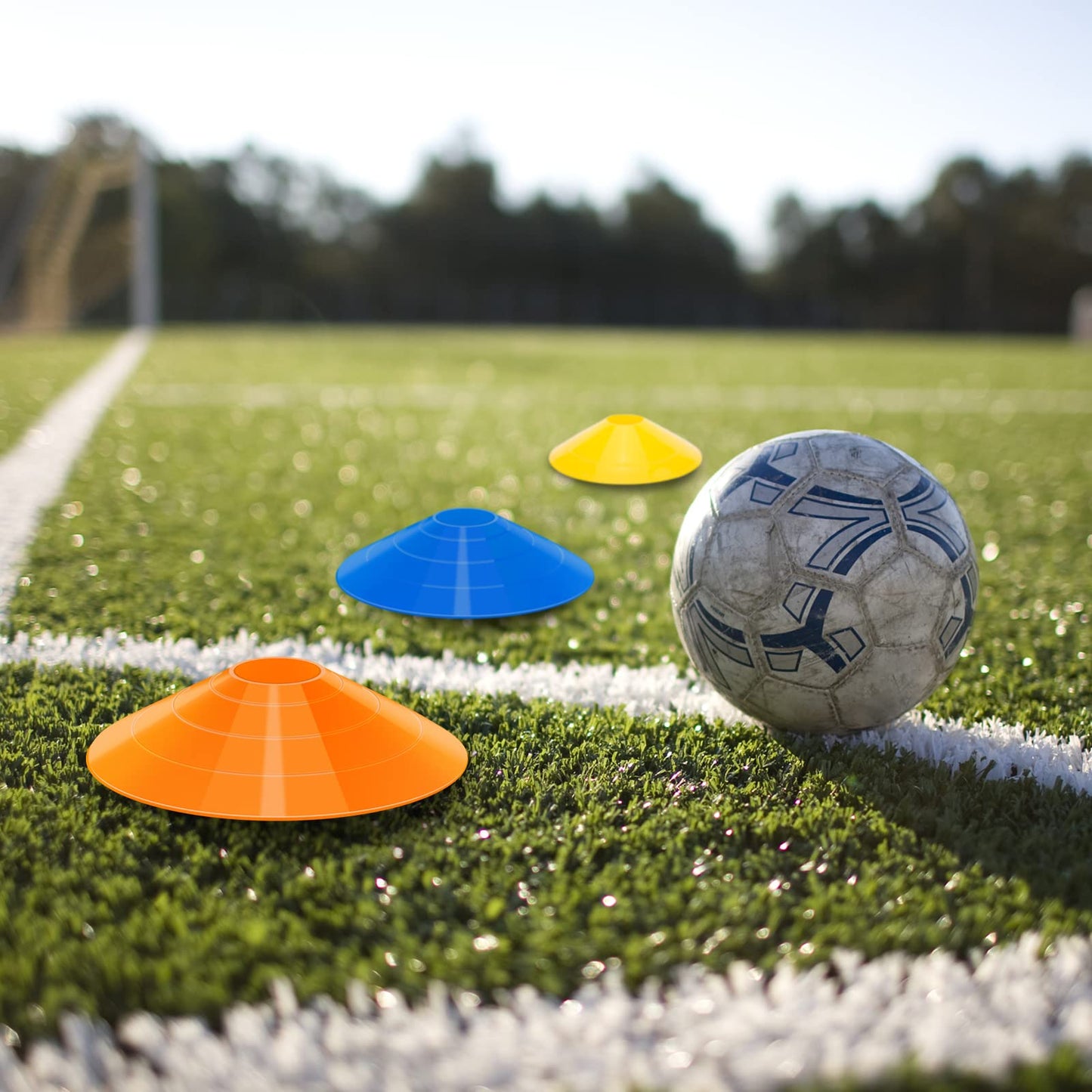 60 Pack Agile Soccer Cones with Portable Bags & Brackets,Sports Cones,cones for sports training,soccer cones for training,soccer training equipment,Agile Soccer Cones Used for Football Training