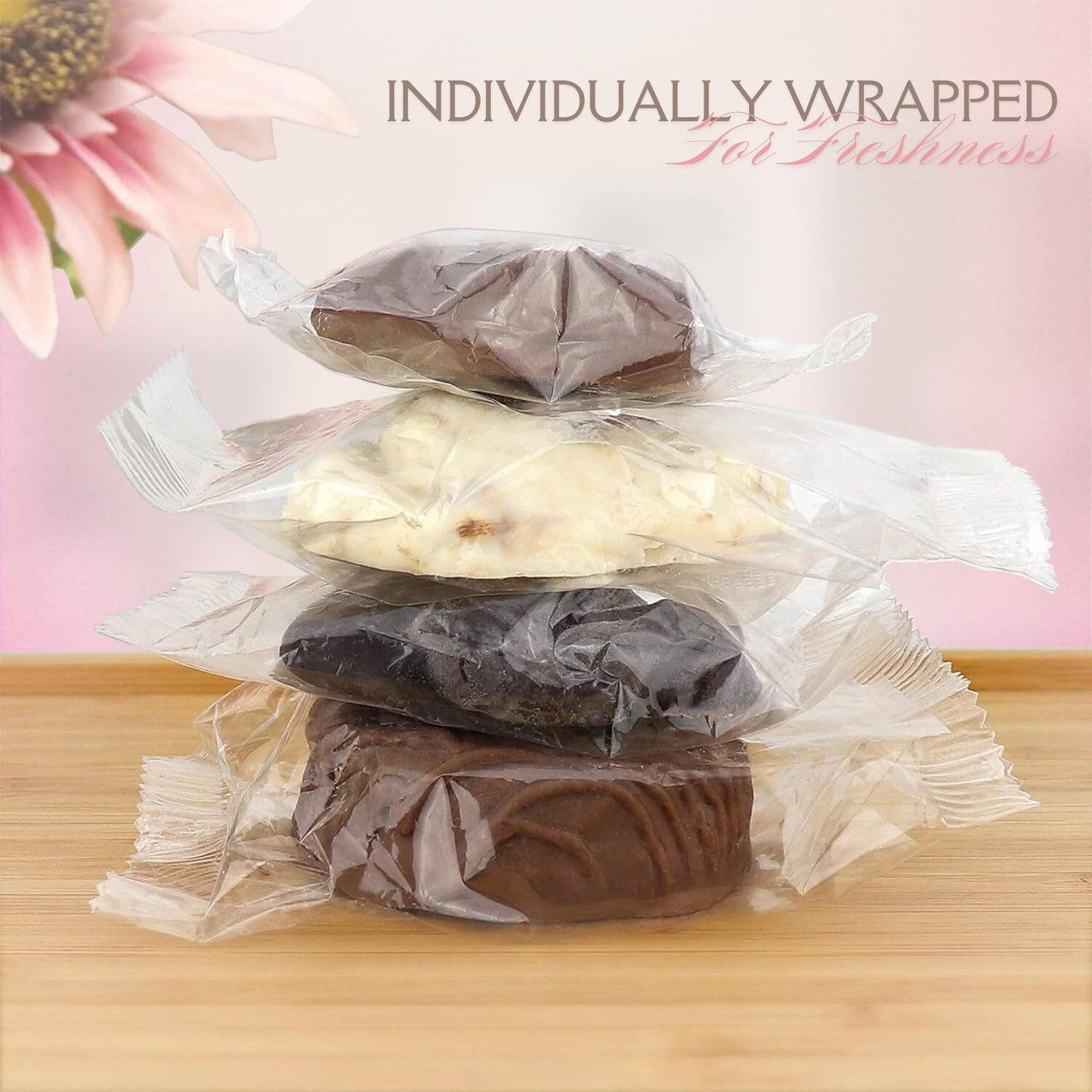 Chocolate Gift Box with Assorted Gourmet Chocolate - Pink Floral Gift Box - Food Gift Basket for Women - Birthday, Thank You, Present Idea for Her, Holiday Gift Baskets by Empire Delights