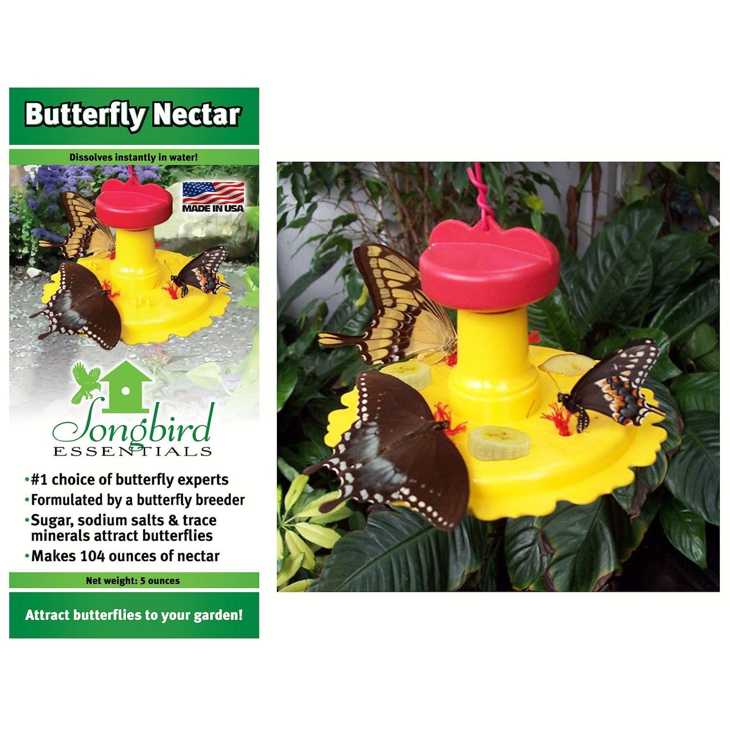 Songbird Essentials SE78215 Butterfly Feeder/Nectar Combo (Set of 1)