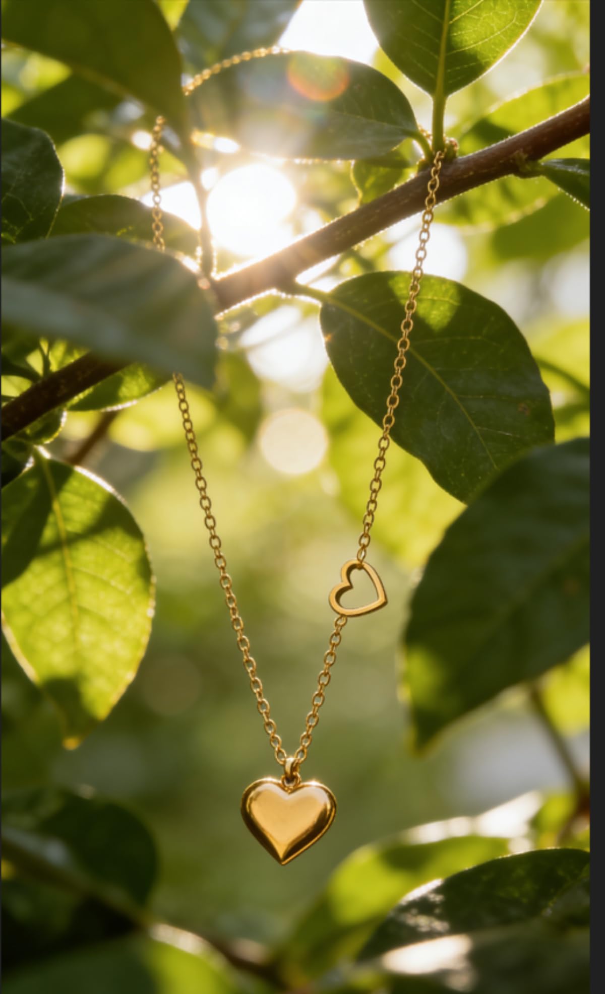 18k Gold Plated Heart Necklace for Women, Adjustable 18-20 Inch Love Heart Pendant Choker, Elegant Gift for Valentine's Day, Anniversary, Birthday for Her, Girlfriend, Wife (Stackable Layering)