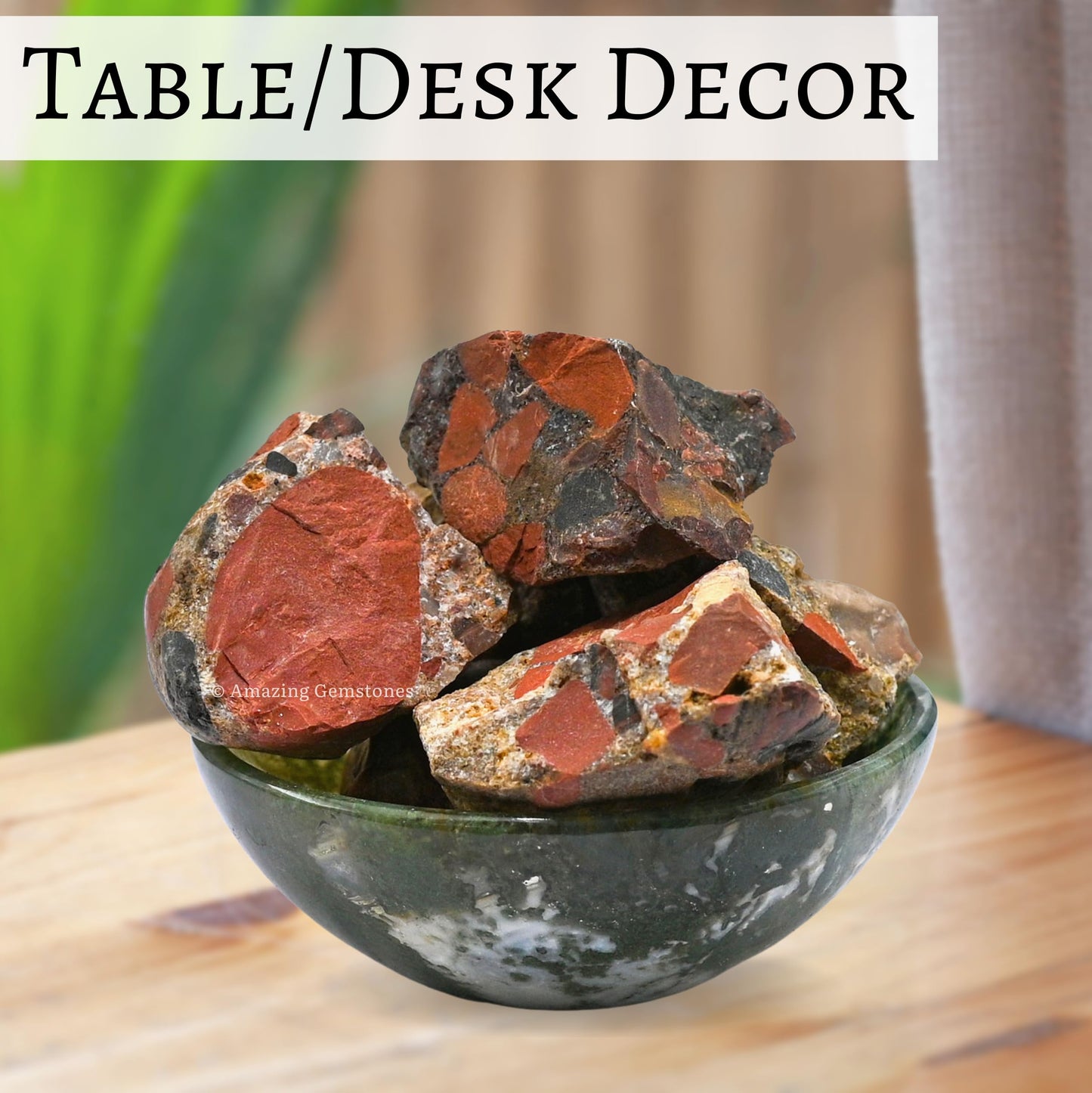 Amazing Gemstone Spotted Jasper Raw Crystals and Healing Stones, Natural Rocks for Tumbling and DIY Raw Stones and Crystals (1 Piece)