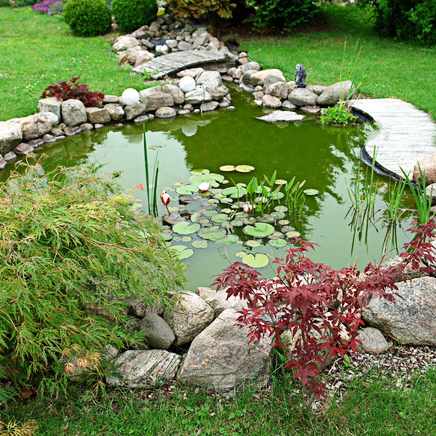 Adroiteet 14 x 14 FT Pond Liner, 20 Mil Fish Pond HDPE Liner, Pond Liners for Outdoor Ponds, Koi Ponds, Garden Fountain, Waterfall