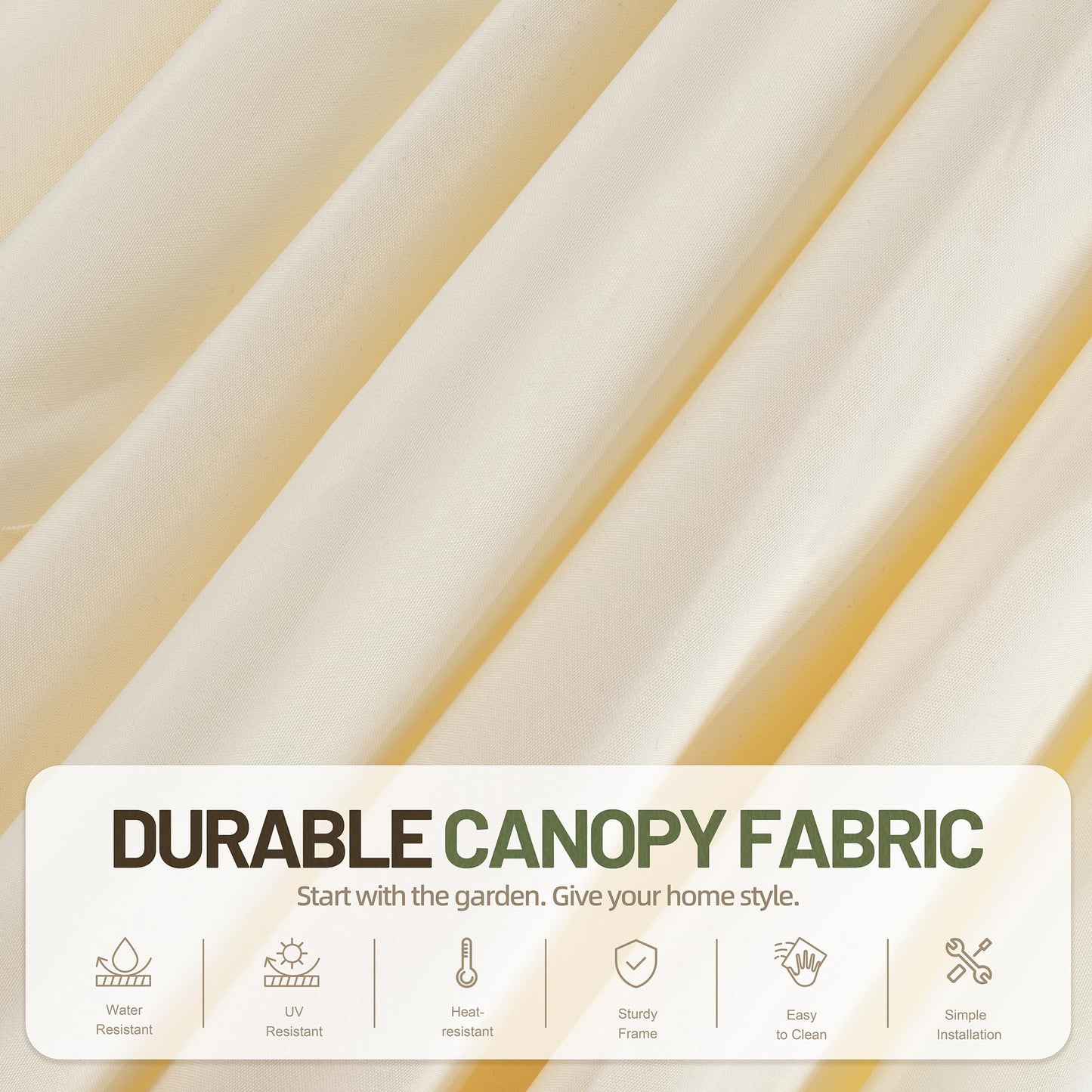 Cantilever Umbrella Patio Outdoor, Offset Hanging Patio Umbrella with Easy Lift & Tilt Adjustment, Crank and Cross Base, UV Protection Fade Resistant for Deck, Pool, Garden, Cream White