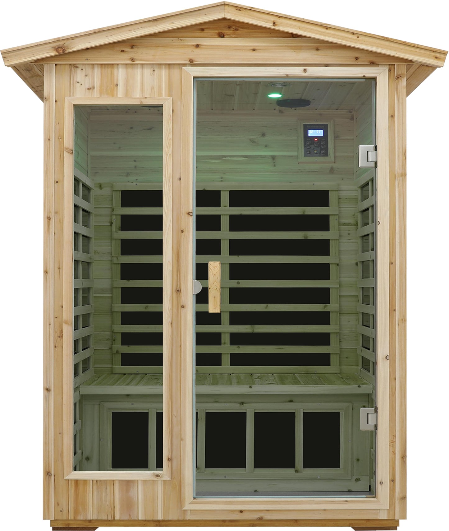 LTCCDSS Low EMF Outdoor Sauna 2 Person, Far Infrared Sauna Room for Home, Soft Fir Wood, Chromotherapys | Bluetooth Speakers | 47.2 * 81.1 * 37.0 in