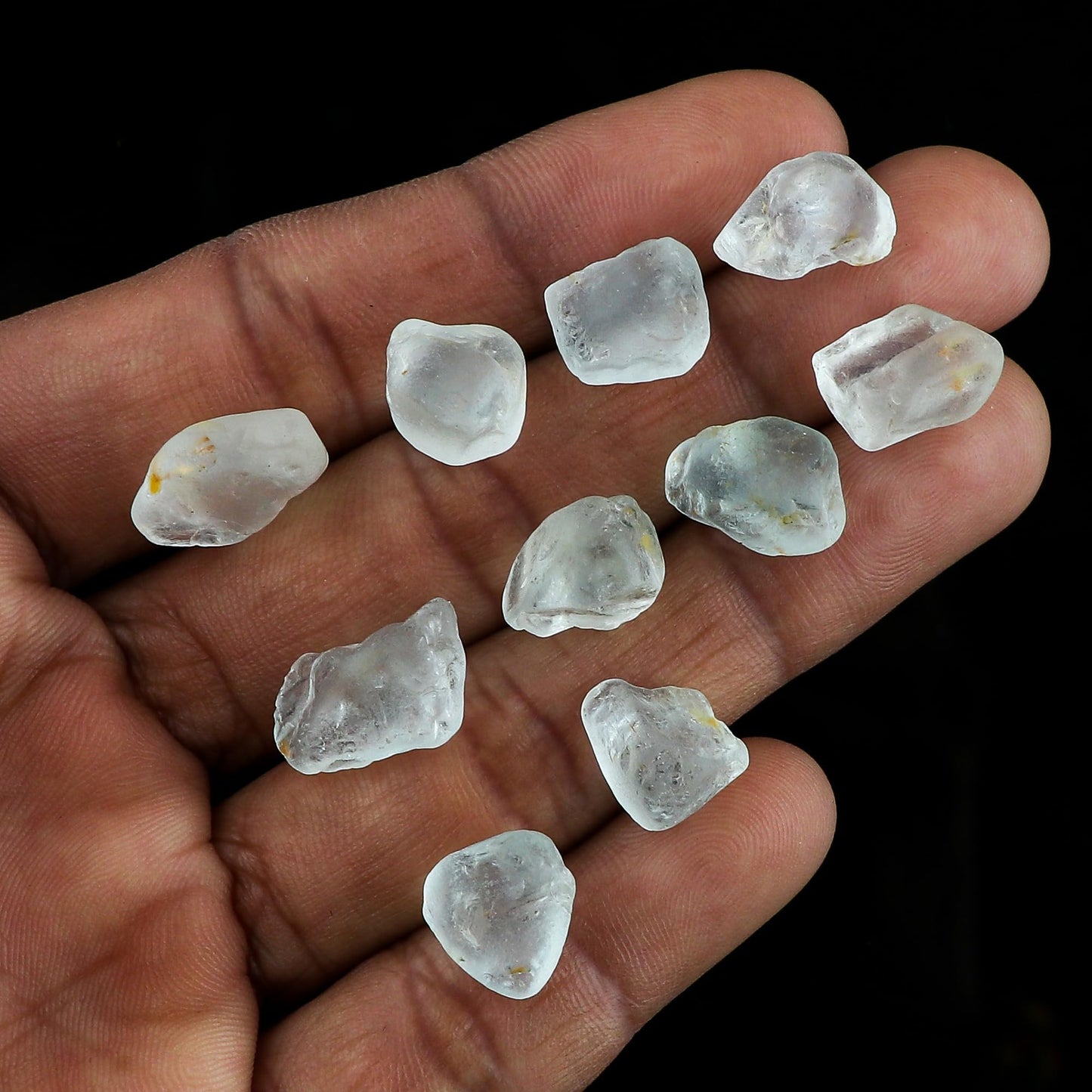 CRYSTALINES 4-5pcs, Wholesale Natural Raw White Topaz Gemstone, Bulk Loose Supplies, Untreated Rough Stones, DIY Jewelry Making, Chakra Healing Crystals, Birthstones, Gem Collection, AAA Grade