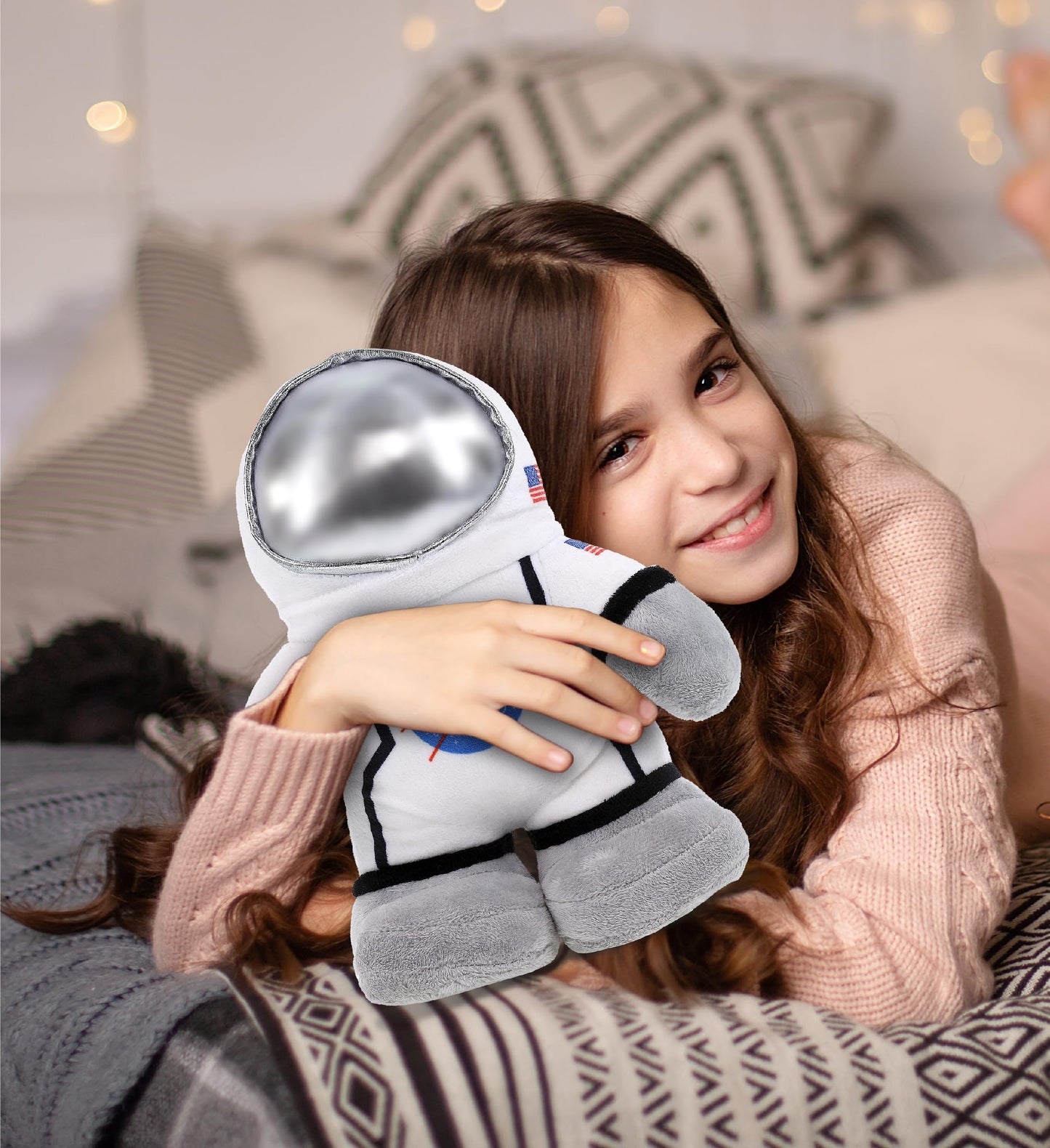 DolliBu Snug Mooshies Standing Astronaut Stuffed Plush Toy - Cuddly Super Squishy, Huggable Big Plush for Girls and Boys, Cute Toy Stuffed Pillow for Kids - 9 inches
