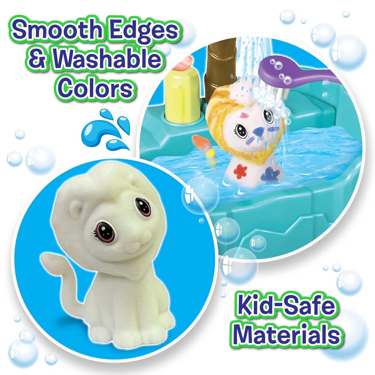 Small World Creative Jungle Bath Fun – Kids Pet Washable Recolor Bath Toy Set – Color, Wash & Play Jungle Animals Bath Time Toy – Creative DIY Toddler Arts & Crafts, Gifts for Girls & Boys, Ages 3+
