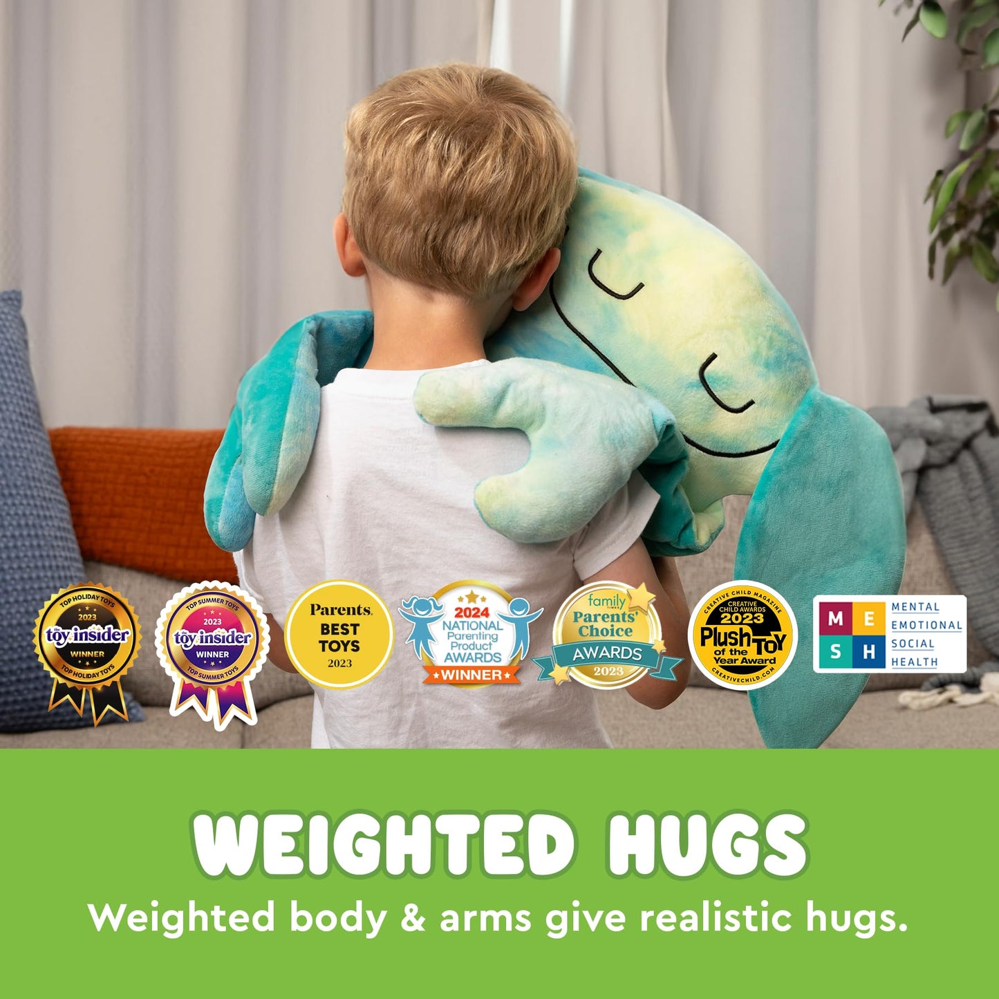 Bumpas Weighted Plush Toy - Calming Stuffed Animal, Realistic Hug, Machine Washable - Ages 3+