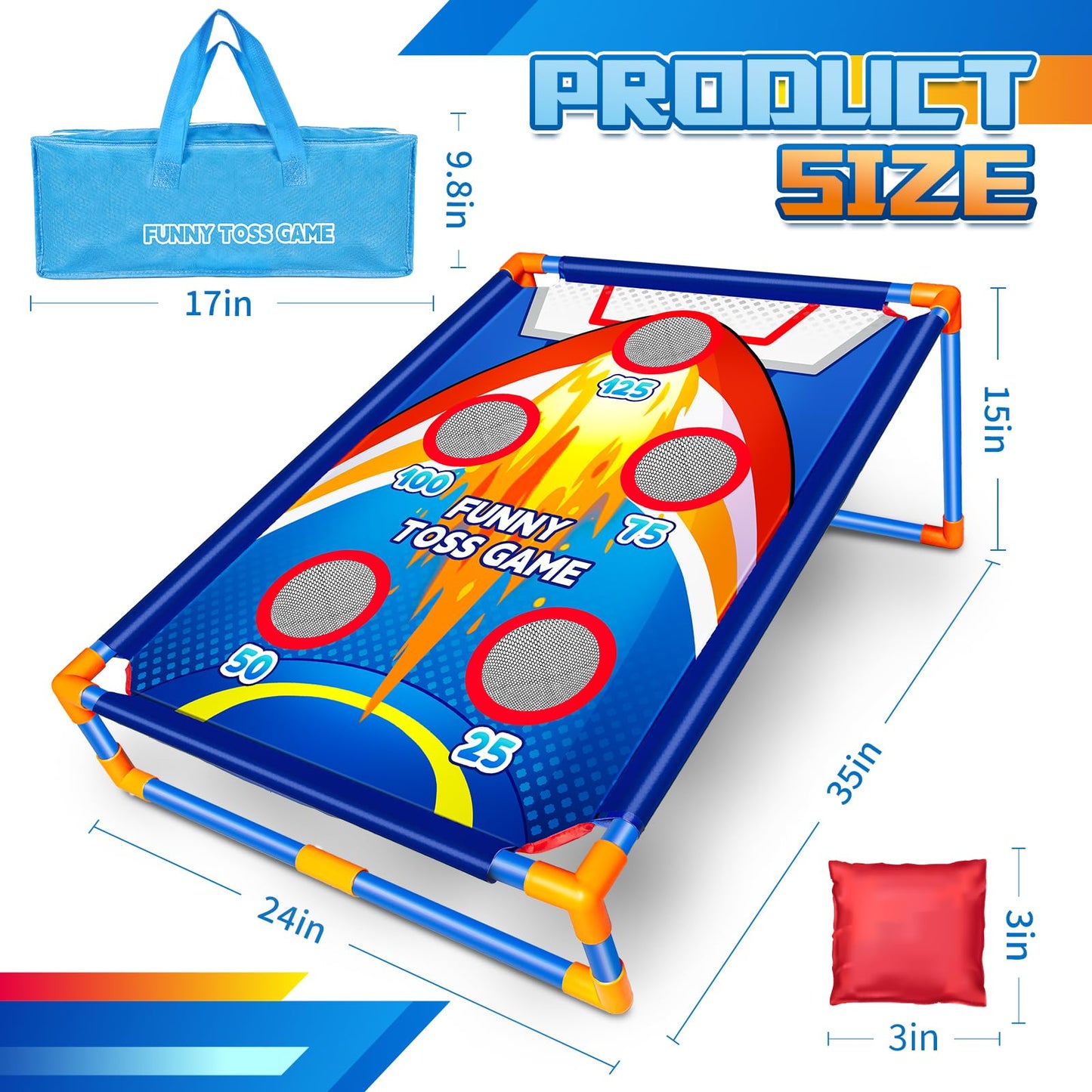 Bean Bag Toss Game for Kids, Ideal Gift for Toys 3-8 Years Old, Outside Toys for 3 4 5 6 7 8+Years Old Boys and Girls, Outdoor Game for Kids,Family Party Game Birthday Christmas Outdoor Activities