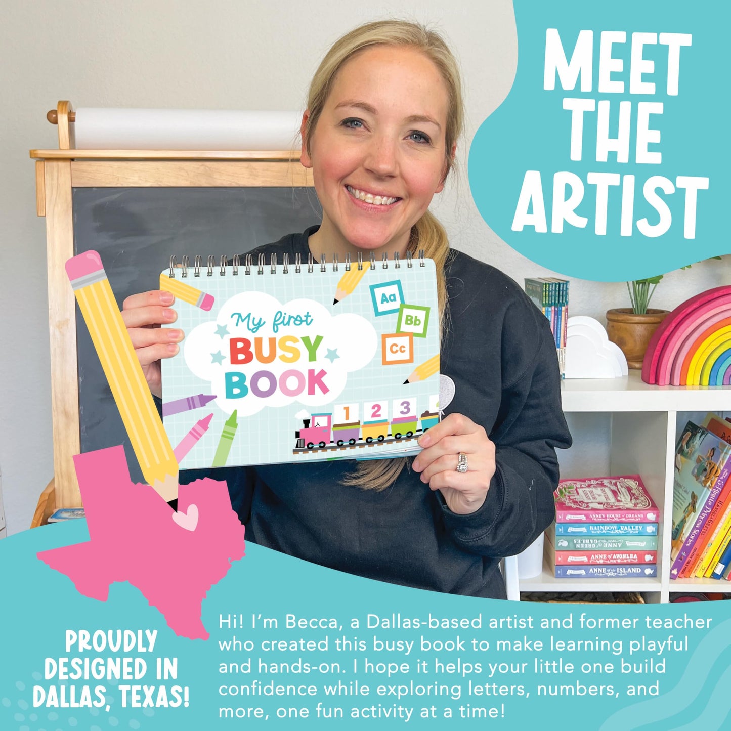 My First Busy Book For Toddlers 3-5 - My Preschool Busy Book For 5-7 Year Old, Toddler Activity Books, Homeschool Preschool Learning Activities, Coloful Kindergarten Learning Activities