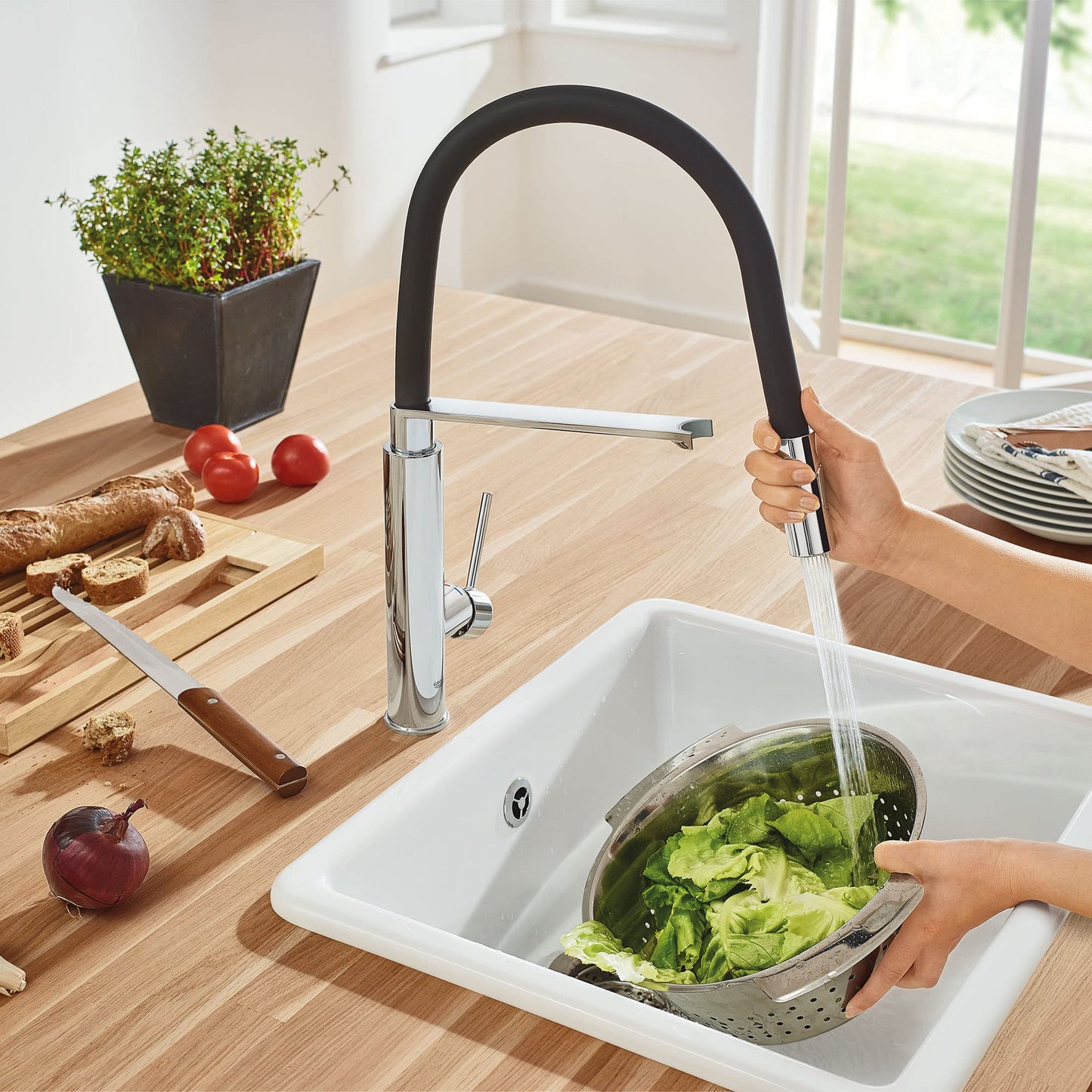 GROHE 31492000 Concetto Semi-Pro Kitchen Faucet with Pull-Out Sprayer Chrome