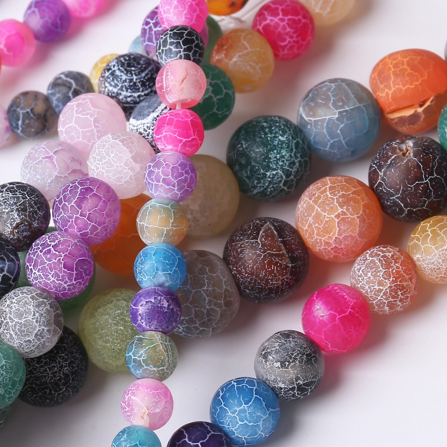 Purple Weathered Agate Stone Beads Gemstone Round Crystal Energy Jade Stone Beads for Jewelry Making DIY Bracelet Necklace 1 Strand 15.5inch 35PCS 10MM