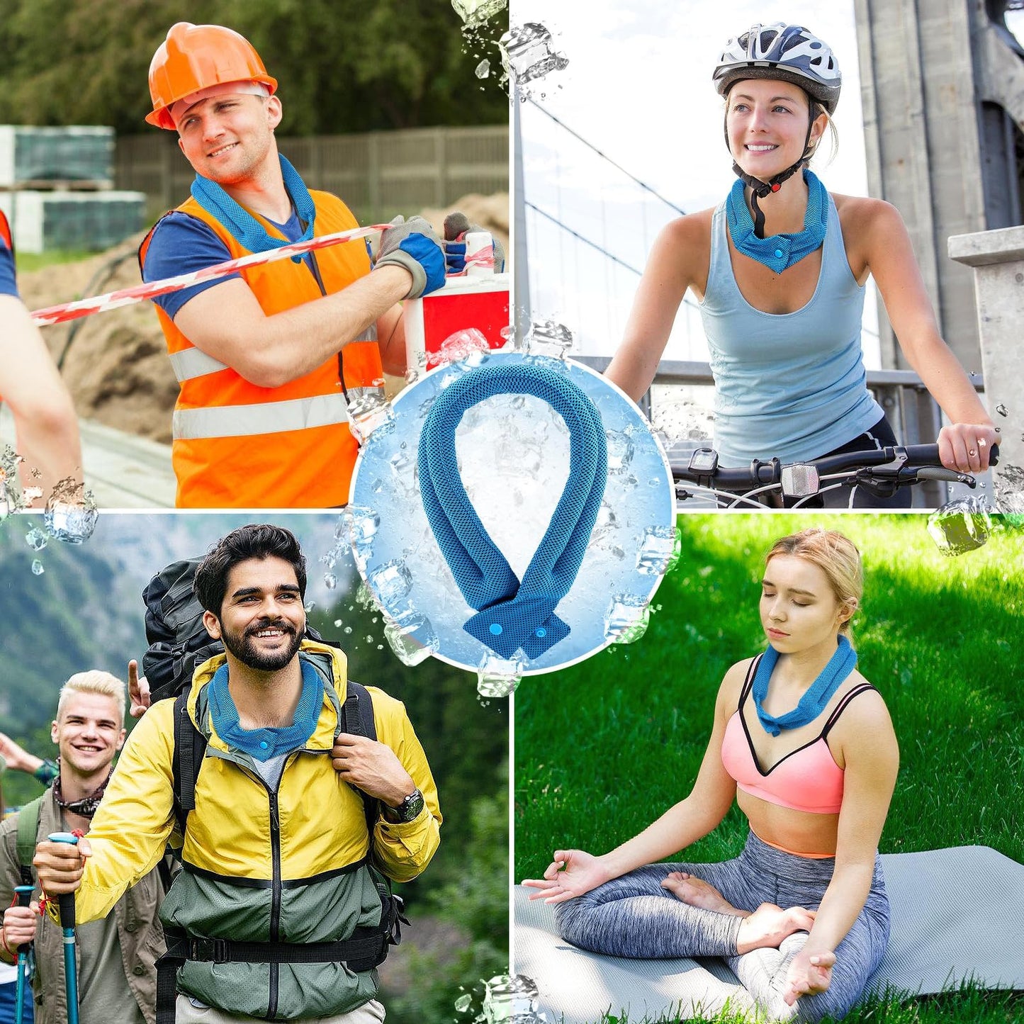 3 Pcs Cooling Neck Wraps - Cooling Towels with Ice Polymer, Breathable Soft Neck Coolers for Summer Heat Sports Gym Workout Men Women Gifts