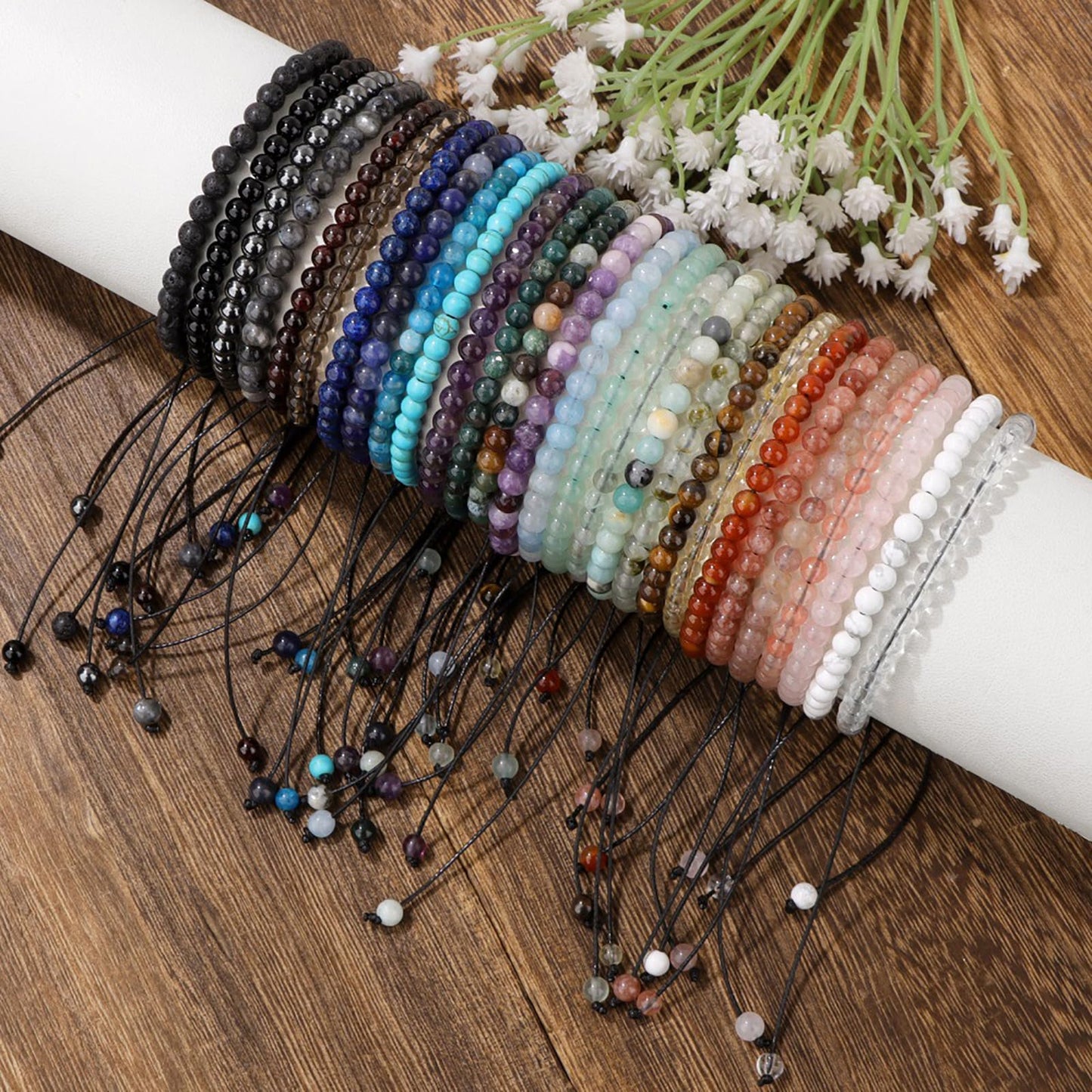 Lit Wall Garnet Anklets for Women Beach Boho Ankle Waterproof Garnet Anklet Bracelets Adjustable Beaded Ankle Bracelet Plus Size Anklets Gemstone Anklet Jewelry Gift for Her