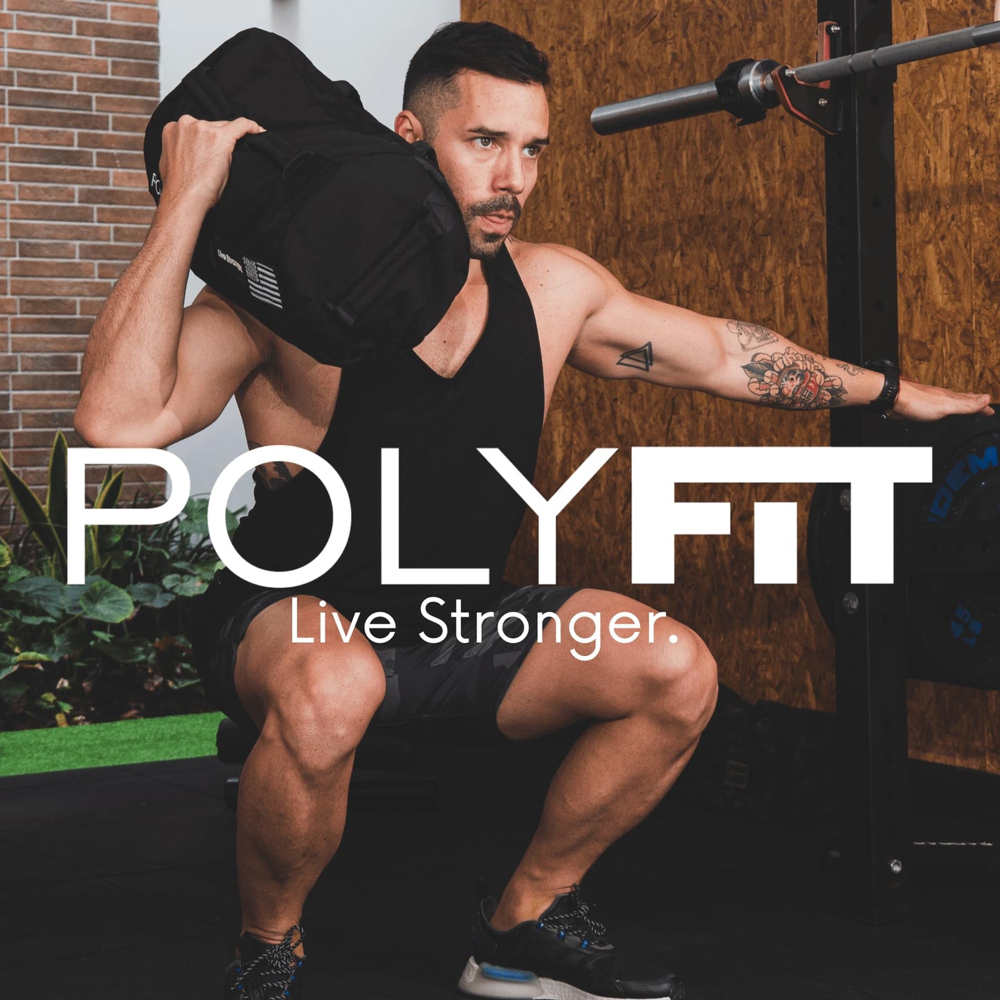 Polyfit Sandbag Pro - Workout Sandbag with Triple Closure Filler Bag and Reinforced Nylon Webbing - Green - 40LB