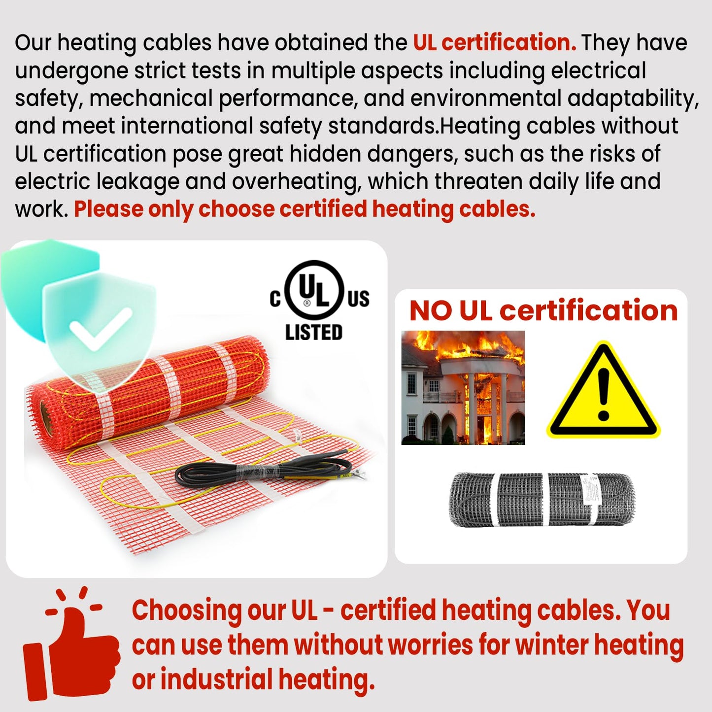 90 sqft HEATIT Warmmat Electric Radiant Self-adhesive Floor Heat Heating System & ET-7AW Thermostat & Alarm Monitor