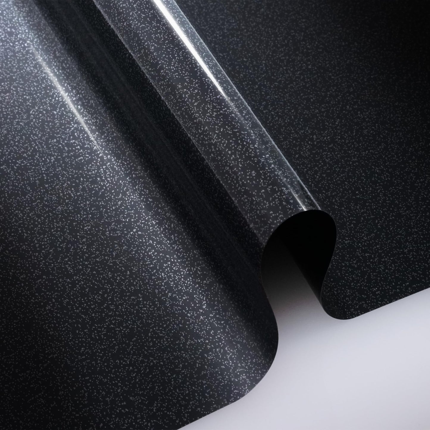 VVIVID XPO Black Metallic Sparkle Gloss Vinyl Car Wrap Film Roll DIY Easy to Install No-Mess (25ft x 5ft)