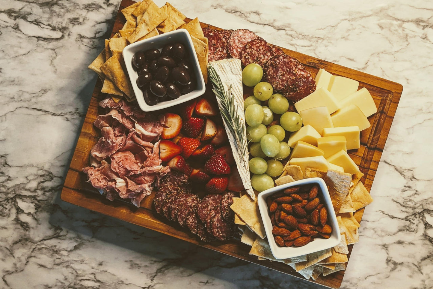 Latitude Board®- Original Chilled Charcuterie Board with a Built In Ice Pack. Premium Handcrafted Teak Wood Serving Board. 15inx11.5inx 2in