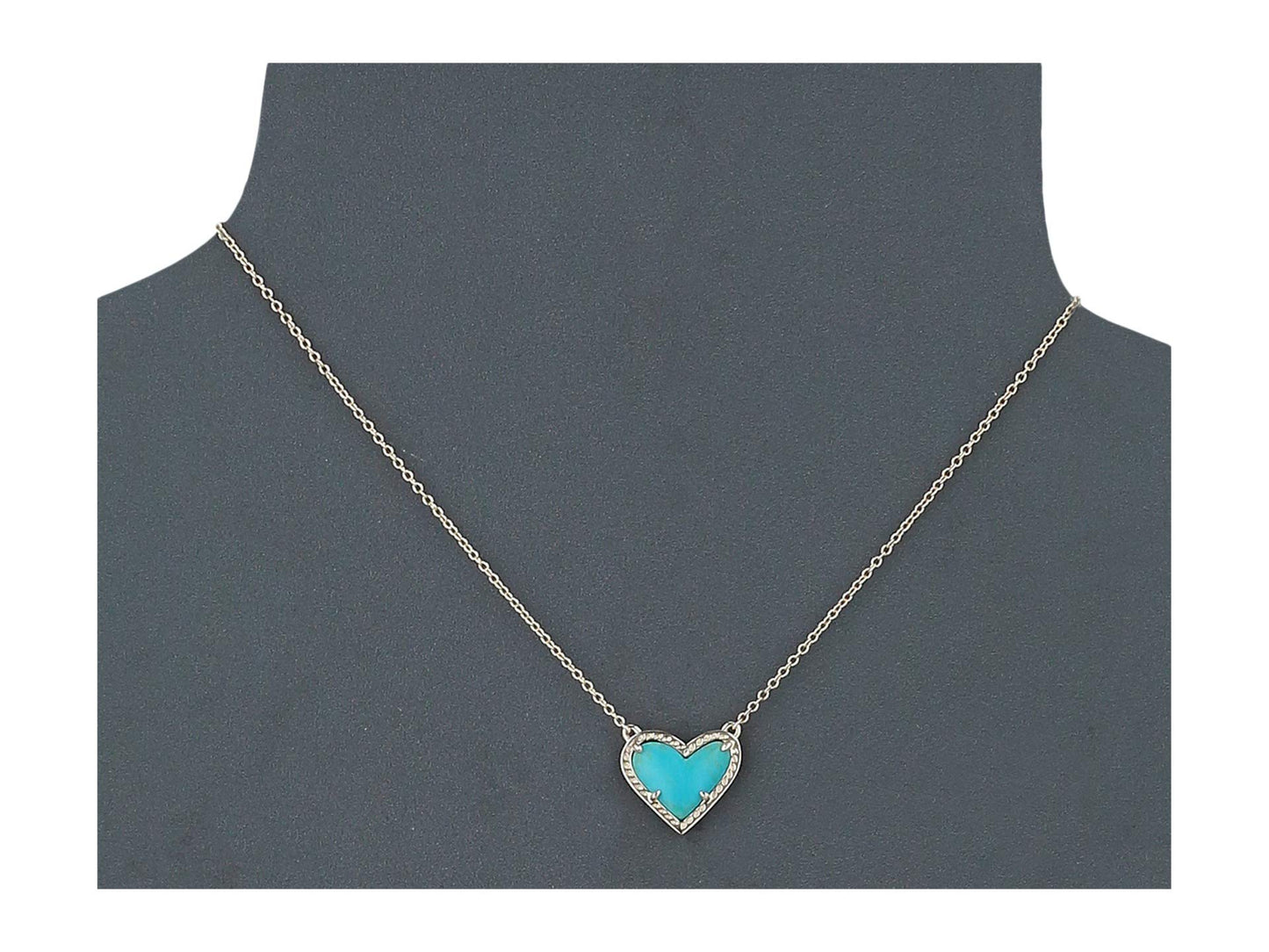 Kendra Scott Ari Heart Pendant Necklace for Women, Fashion Jewelry, 14k Gold-Plated, Turquoise Magnesite