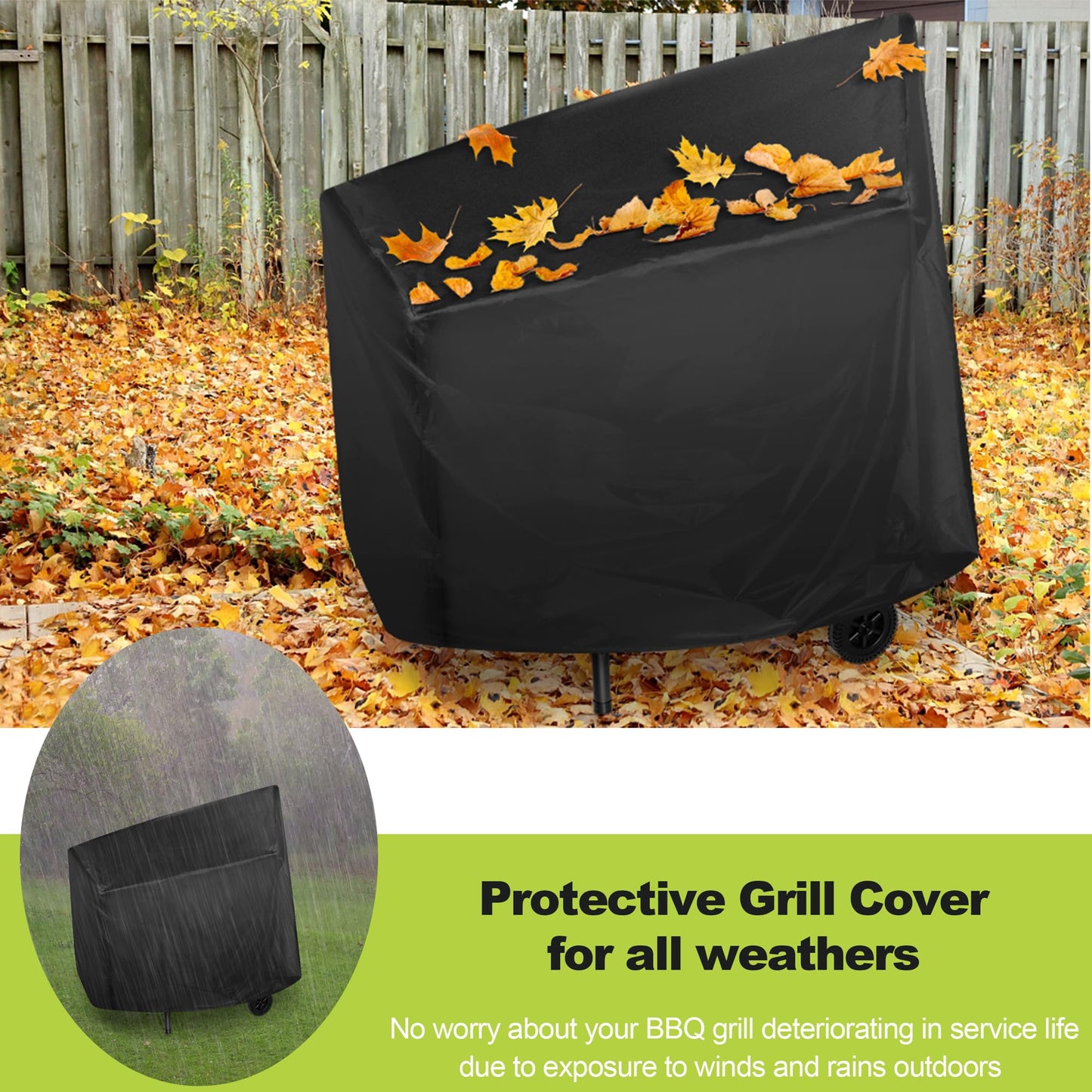 HaSteeL Outdoor Charcoal Grill with Cover, Large Barrel BBQ Grill with Offset Smoker, Great for Camping Patio Backyard Garden Party Picnic Beach, Large 420.SQ.IN Cooking Area, 2 Screwdrivers - Black