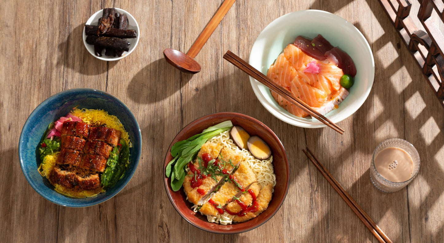 ArtifexCeram 8 Inch Ceramic Ramen Bowl Set of 2, 40oz Japanese Bowls with Spoons & Chopsticks,Durable,Microwave & Dishwasher Safe,Perfect for Ramen,Pho,Salad,Soup,Noodles,Mixing bowls(Amber)