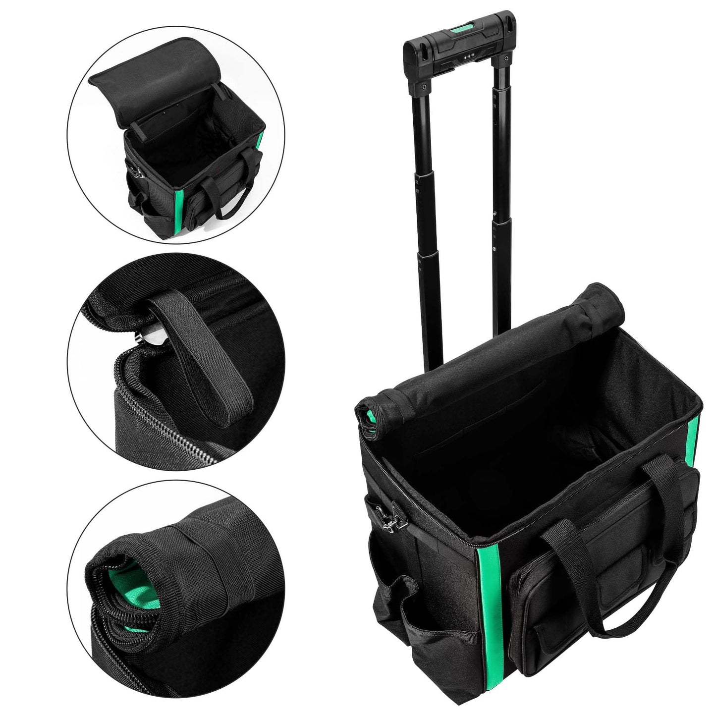 Amazon Basics Tool Rolling Bag, Black, 20 Pockets (Previously Denali Brand)