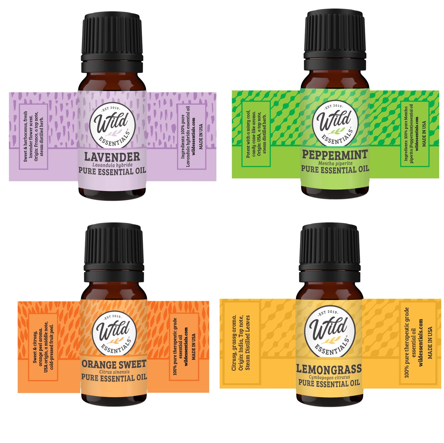 Wild Essentials Dog Paw Necklace Essential Oil Diffuser Kit with Lavender, Lemongrass, Peppermint, Orange Oils, 12 Refill Pads, Calming Aromatherapy Gift Set, Customizable Color Changing, Perfume