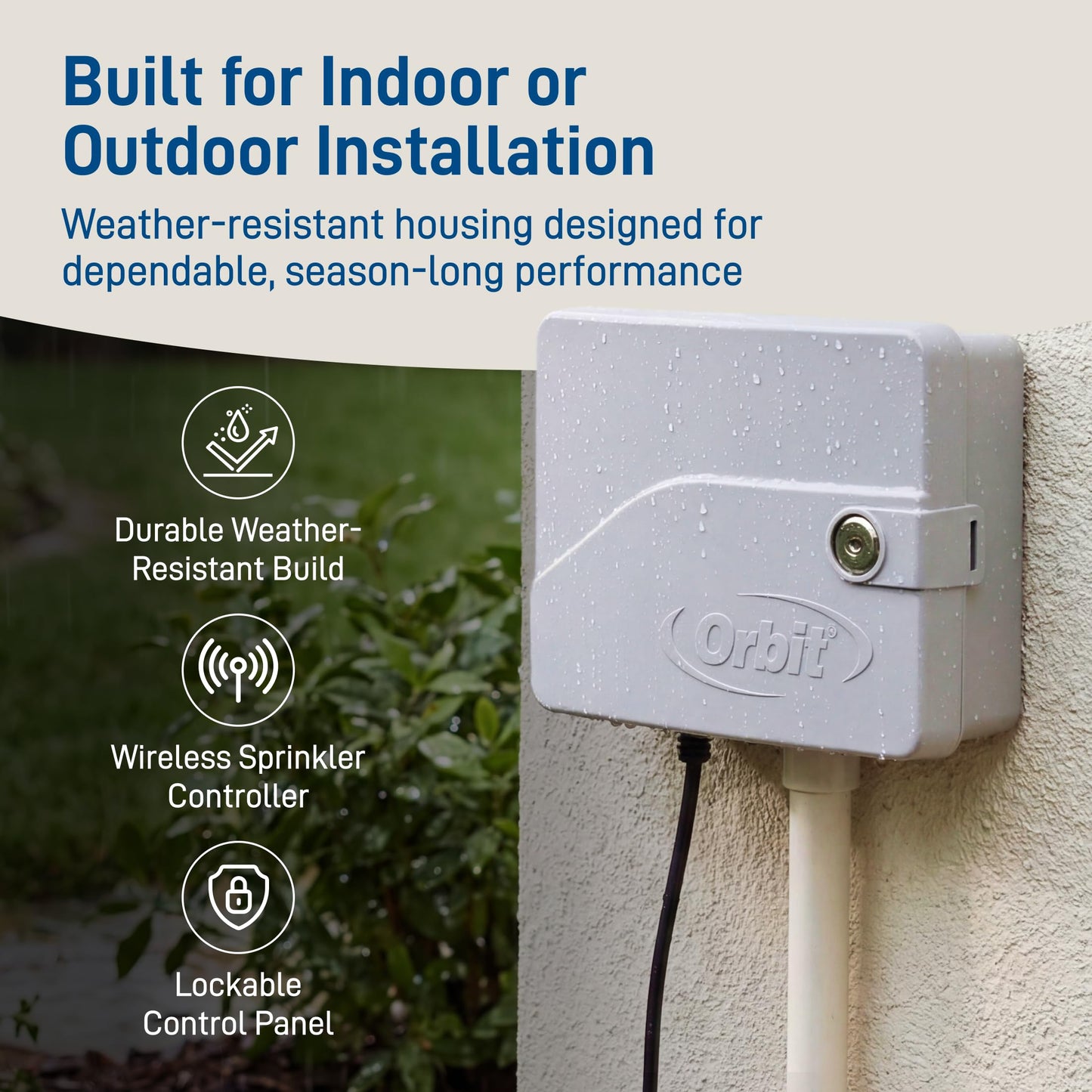Orbit B-hyve Smart Indoor/Outdoor Sprinkler Controller - 6-Zone - App Controlled Smart Controller with Custom Irrigation Schedules - Weatherproof Multi-Zone Sprinkler System - 57946