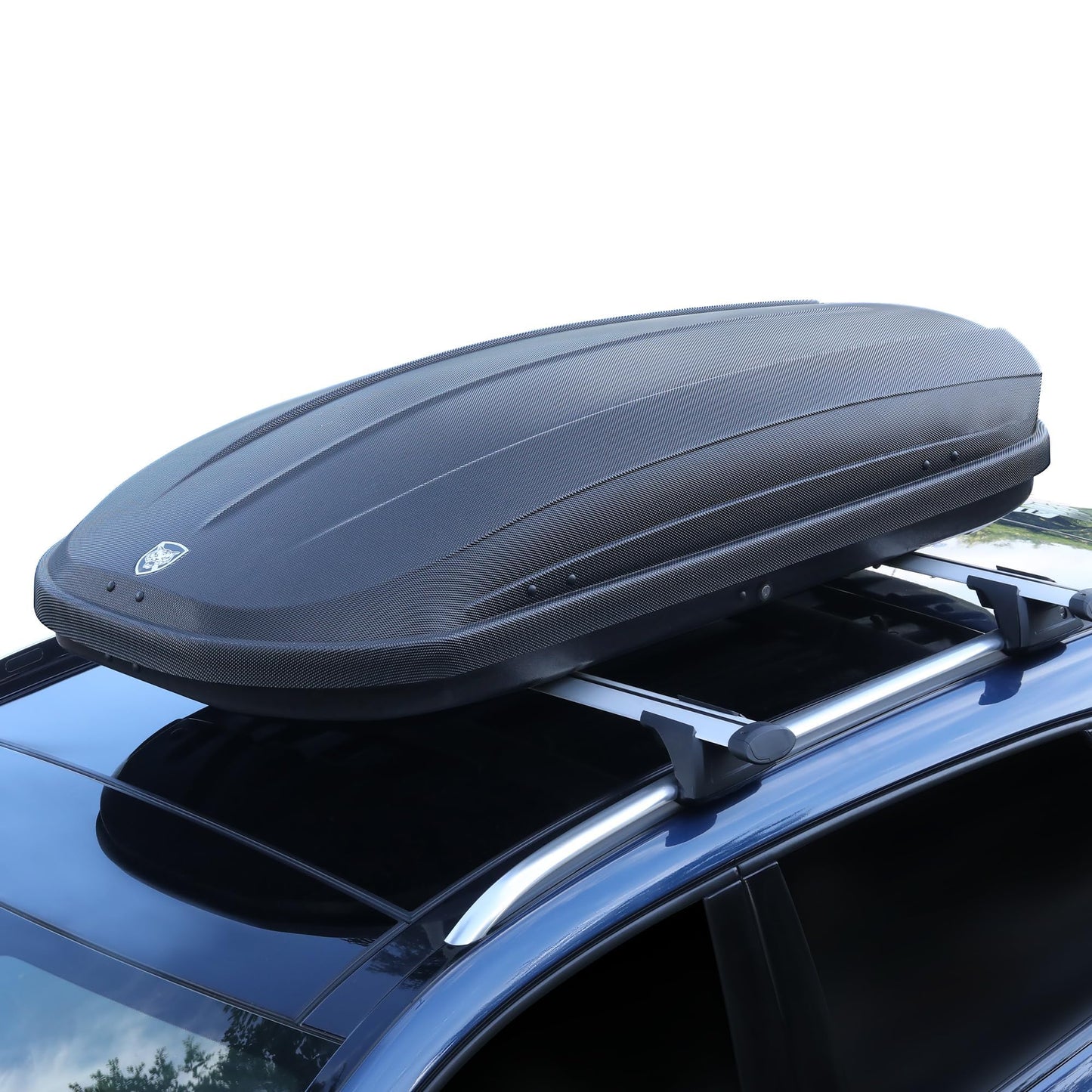 Dual-Side Opening Hard Shell Rooftop Cargo Carrier, 12 Cubic Feet Roof Cargo Box, 165 lbs Capacity, Secure Straps & Keys, Waterproof Car Top Storage Box for Travel