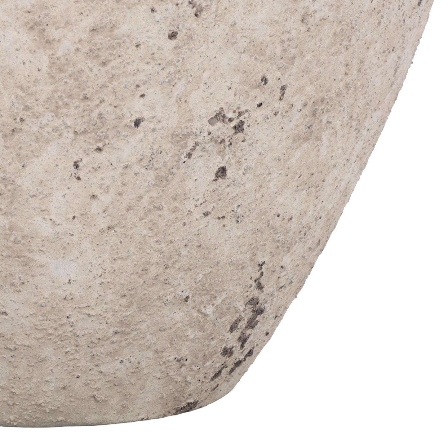 SAFAVIEH Outdoor - Ramsey Planter Pot with Drainage - Antique White Ficonstone Cement - Weather Resistant - Ideal for Patio, Garden, Backyard, 14.2" W x 14.2" D x 13" H (PAT1553B)