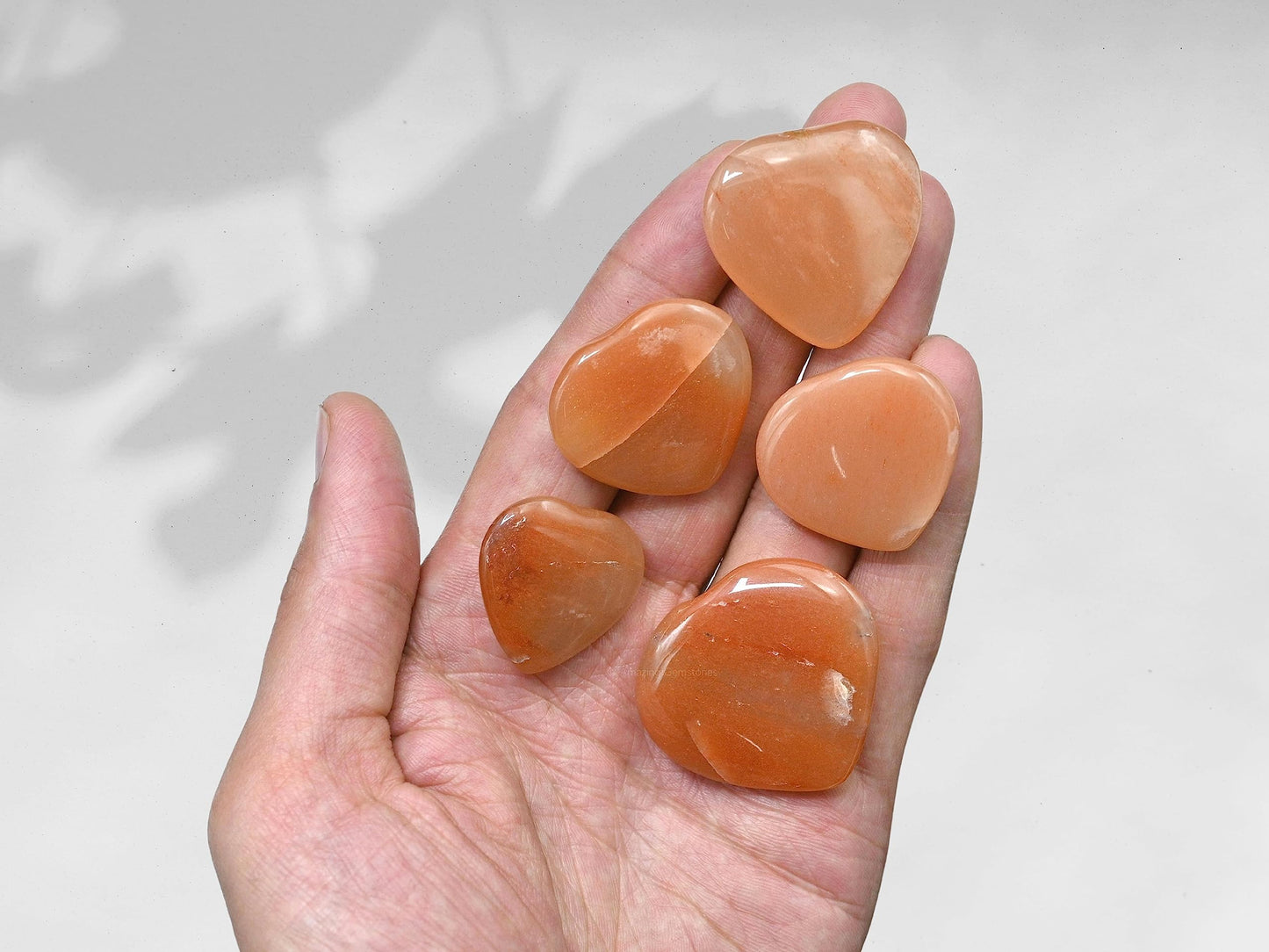 Amazing Gemstone Red Aventurine Stone Heart - Pack of 2 Crystal Heart Stones Rocks - Corazones De Piedra Crystals and Healing Stones Heart Shaped Crystal - Stocking Stuffers Gifts