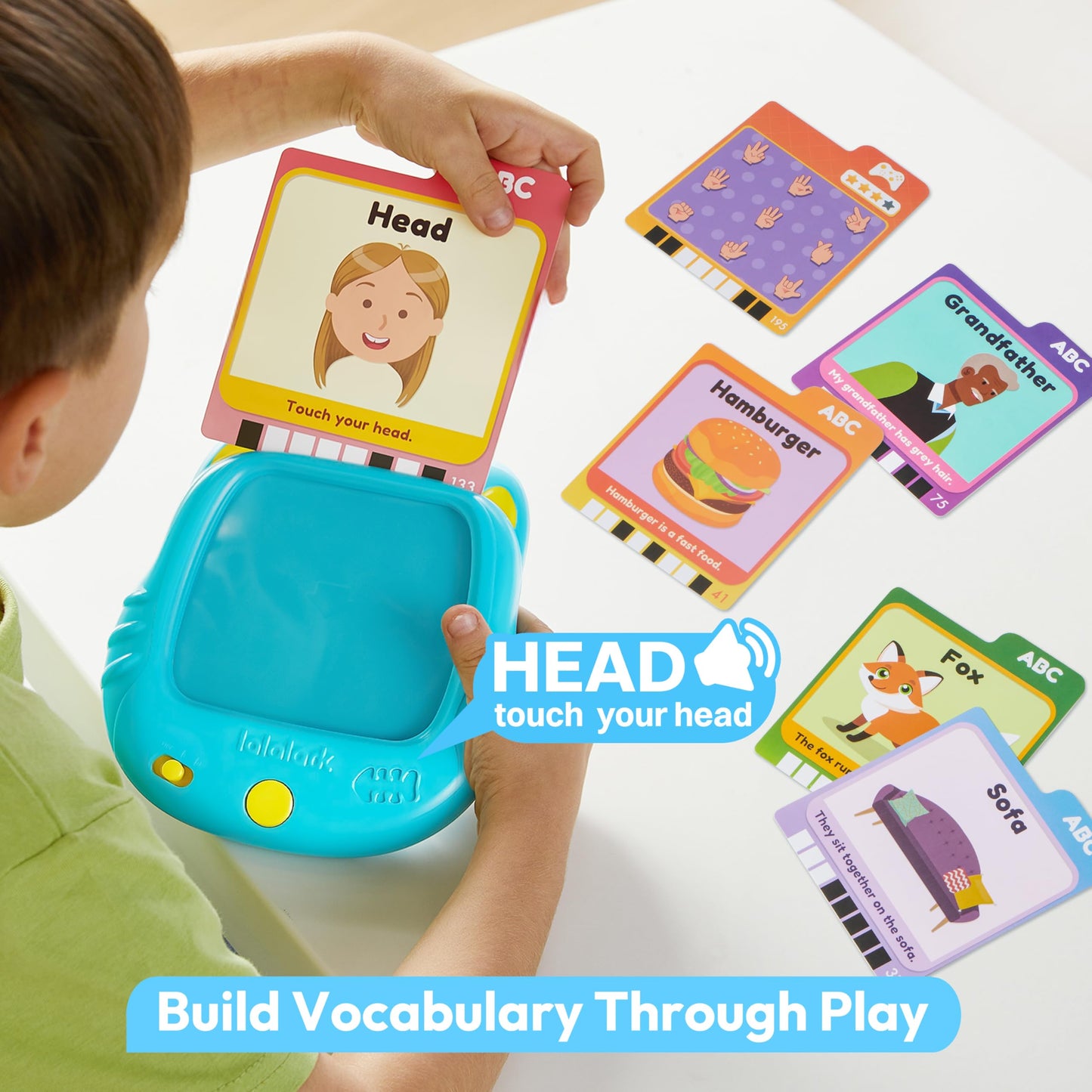 lalalark Talking Flash Cards for Kids 3 4 5 Year Old, Toddler Learning Toys with 136 Sight Words & 64 Games, Montessori Educational Toy for Kids, Preschool Learning Activities, Boys Girls Gifts