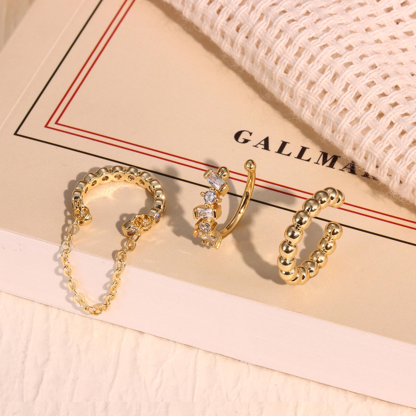 Dochais Ear Cuff Earrings for Women Non Piercing 14K Gold Plated Ear Cuff for Non Pierced Ears Clip on Cartilage Earring Dainty Fake Earrings G1