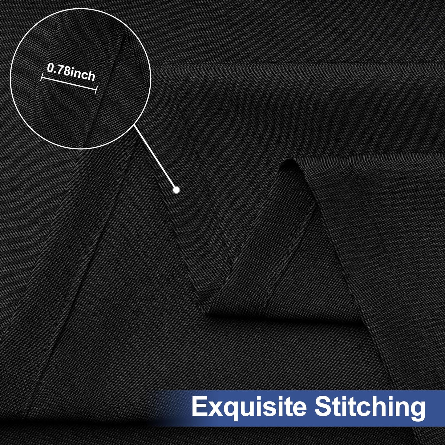 homing 4 Packs 6 Foot Rectangle Table Cloth, Waterproof Polyester Elastic Fitted Tablecloth, Washable Table Cover for Picnic, Camping, Outdoor (Black, 30" x 72")