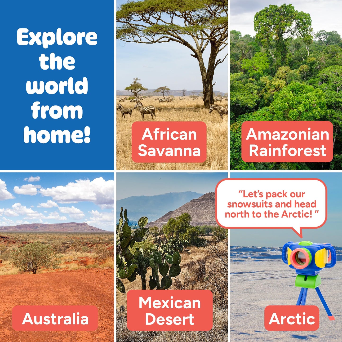 Educational Insights GeoSafari® Jr. Talking Wildlife CameraTM Featuring Robert Irwin - Preschool Science Toys for Little Kids, Toddler STEM Toys, Cool Gifts for Boys & Girls Ages 4+