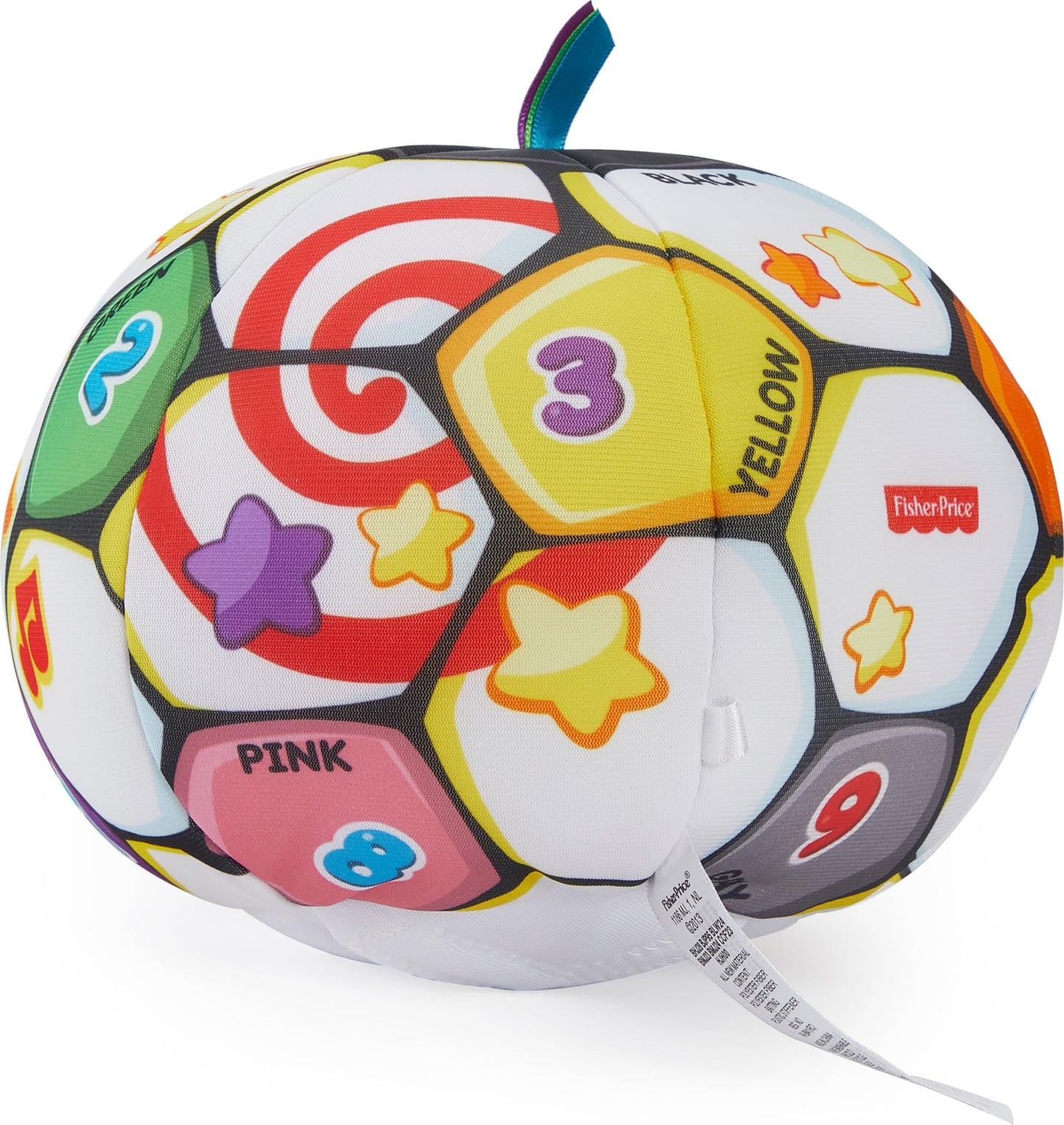 Fisher-Price Baby to Toddler Toy Laugh & Learn Singin’ Soccer Ball Musical Plush with Educational Phrases for Infants Ages 6+ Months