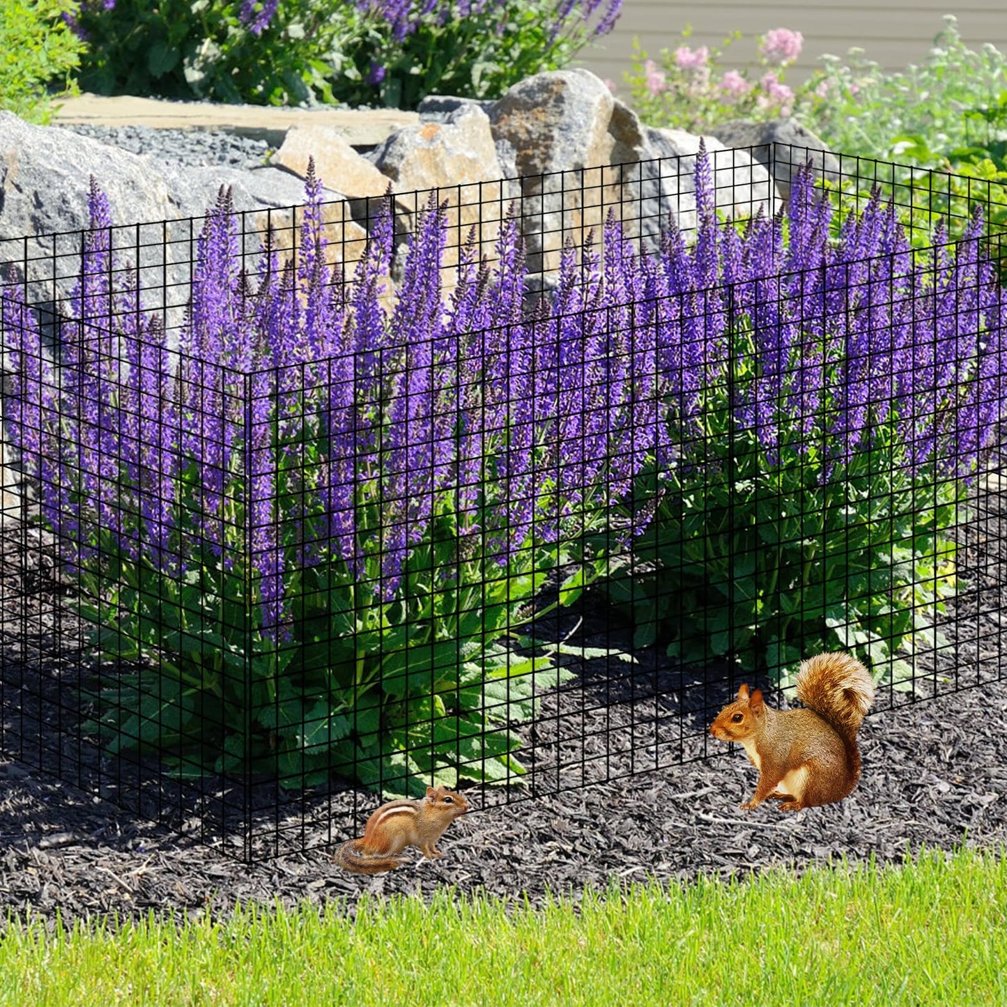 30 PCS Round Plant Protector from Animals, 12 Pack 12'' x 12'' Metal Plant Cages,30Pcs Metal Mesh to Keep Animals Out, Garden Protection Bunny Barricades, Wire Plant Protectors for Rabbit Chicken Duck