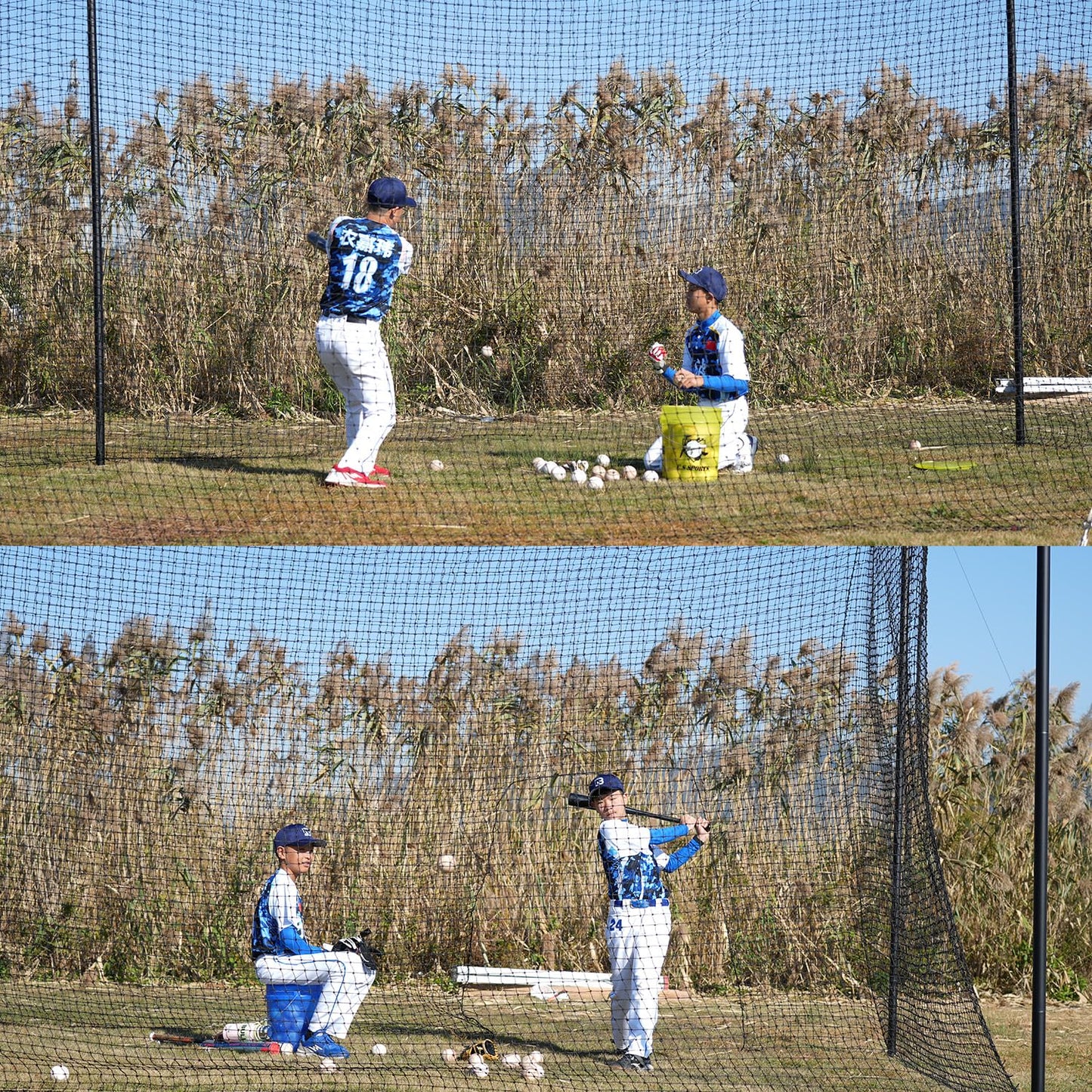 55 FT Baseball Batting Cage, Baseball Nets for Batting Cage,Baseball and Softball Batting Cage Nets for Pitching Training, Outdoor Backyard Batting Cage with Frame