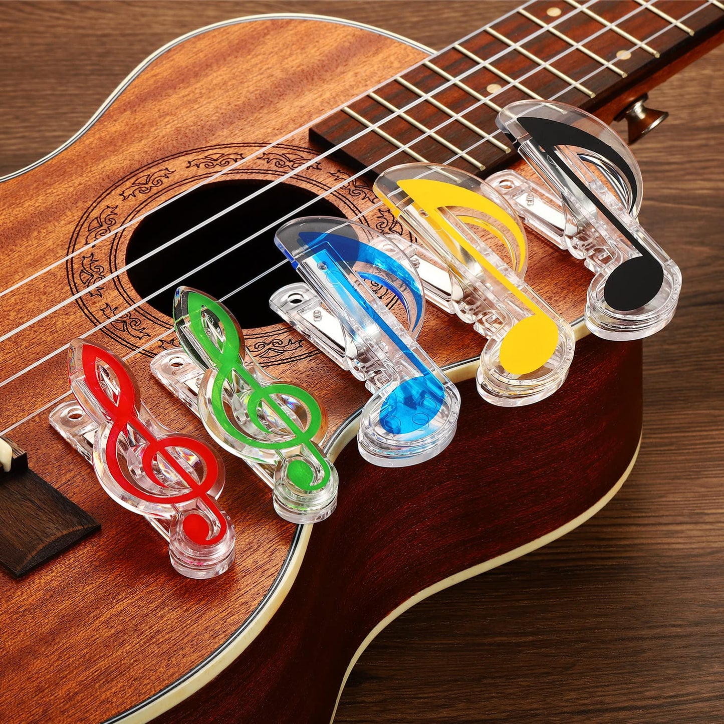 PATIKIL Music Note Clips, 20pcs Music Paper Clip Holder, Plastic Music Book Clip Bookmarks Stationery Clips for Paper Book Music Invitation Card Notebook